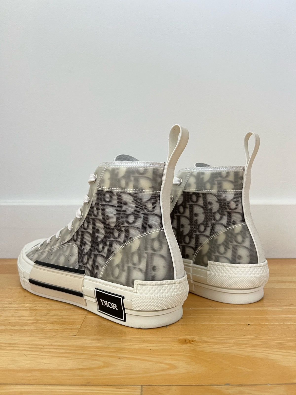 Dior 40 Dior OG B23 Oblique Black White High Top Logo Sneakers Size US 7 / EU 40 - 5 Thumbnail