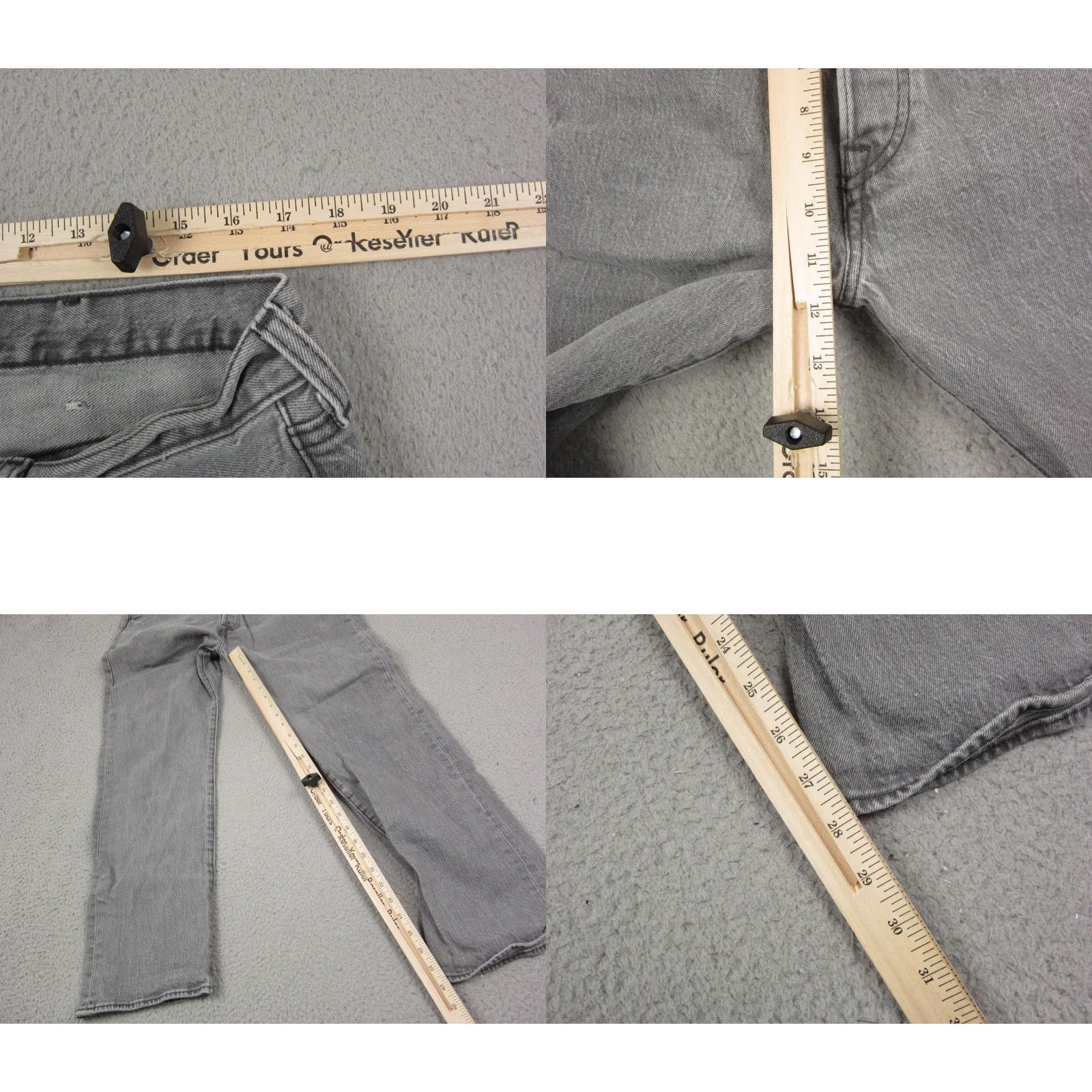Levi's Levi's 501 Jeans Adult 38x30 Gray Button Denim Pants 90s Mens Regular Straight 5-Pocket Incremental 501 Series Jeans Mens Size US 38 / EU 54 - 8 Thumbnail