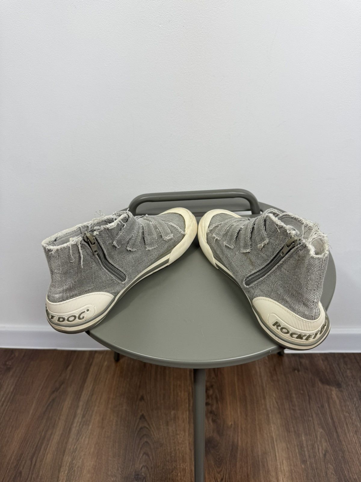 Other Rocket Distressed Canvas Buckle High Top Sneakers EU 39 US 8 Size US 8 / IT 38 - 7 Thumbnail