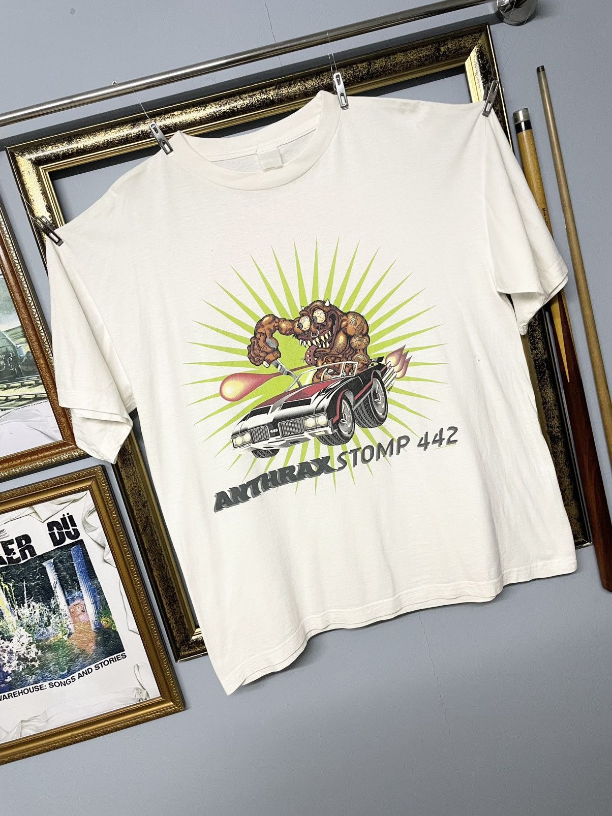 Band Tees Vintage Og 1995 Anthrax Storm 442 Sony Signature Graphic Tee Size US XL / EU 56 / 4 - 2 Thumbnail