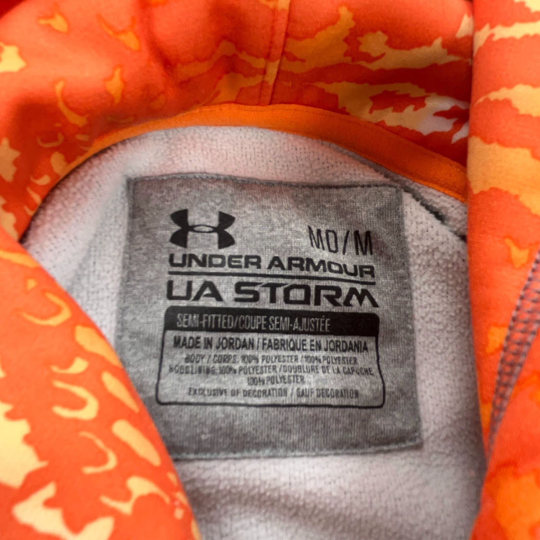 Under Armour Under Armour Hoodie Women M Gray Orange Sweatshirt Storm Semi Fitted Pullover Baggy? Size M / US 6-8 / IT 42-44 - 6 Thumbnail