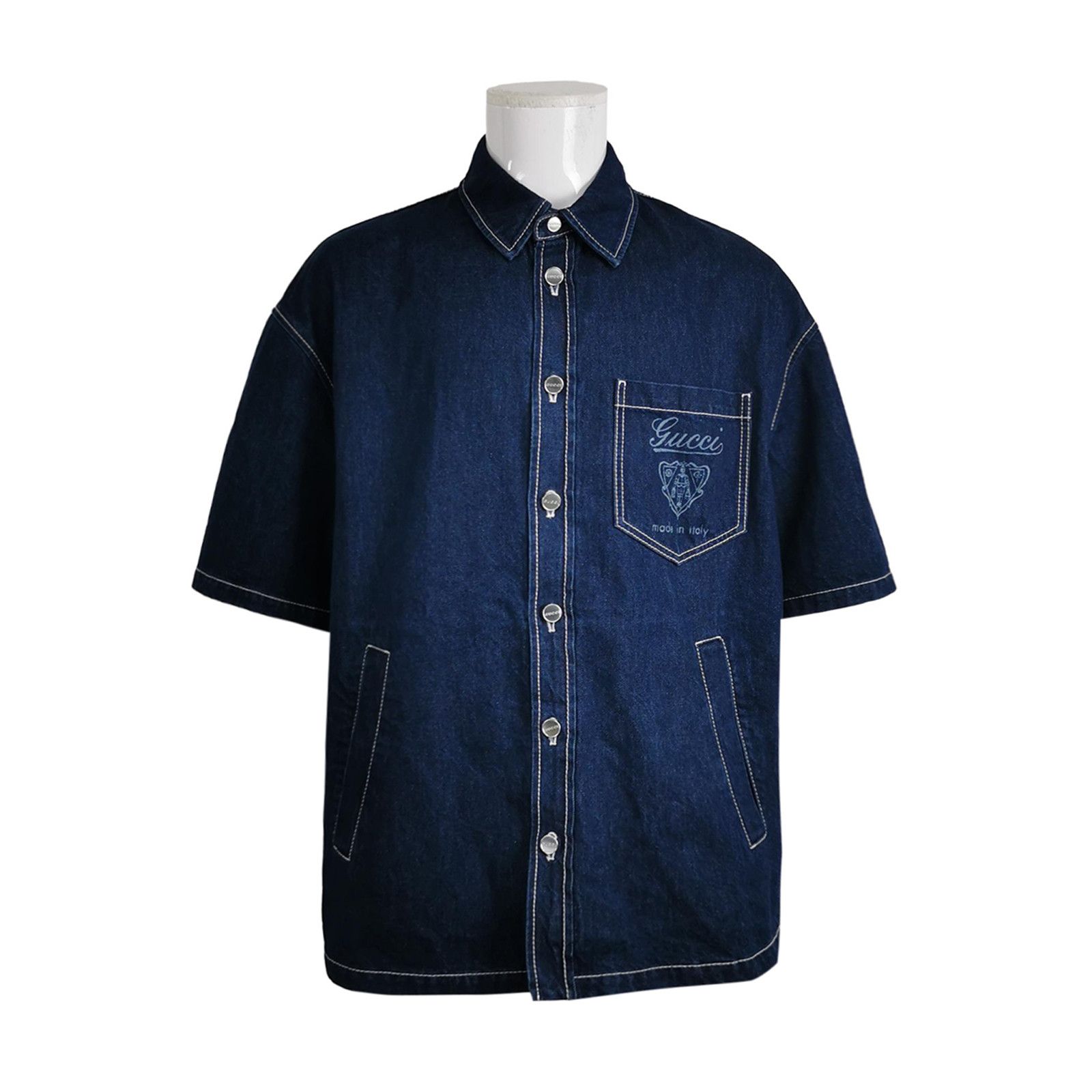 Gucci Gucci Denim Evolution Shirt Size M Size US M / EU 48-50 / 2 - 1 Thumbnail