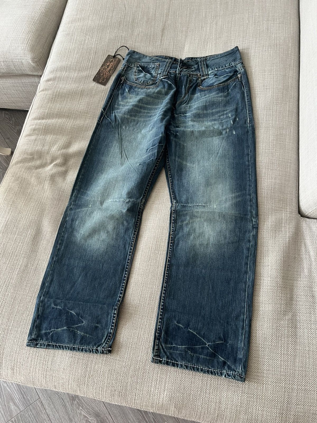 Ed Hardy Vintage 💥 Ed Hardy Jeans by Christian Audigier Denim Pants Size US 36 / EU 52 - 9 Thumbnail