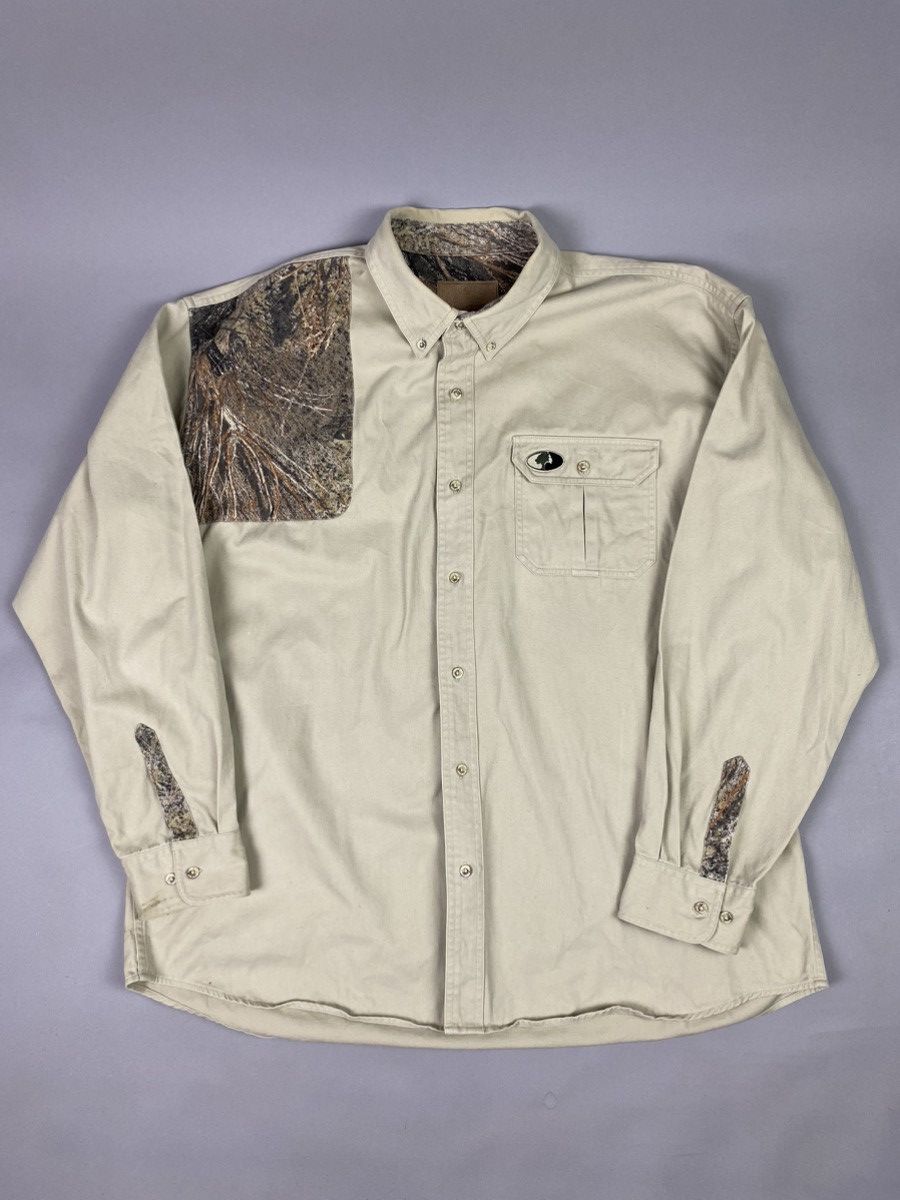 Mossy Oaks × Vintage Vintage Mossy Oak Long Sleeve Shooter Shirt – Camo Accents Size US XXL / EU 58 / 5 - 1 Thumbnail