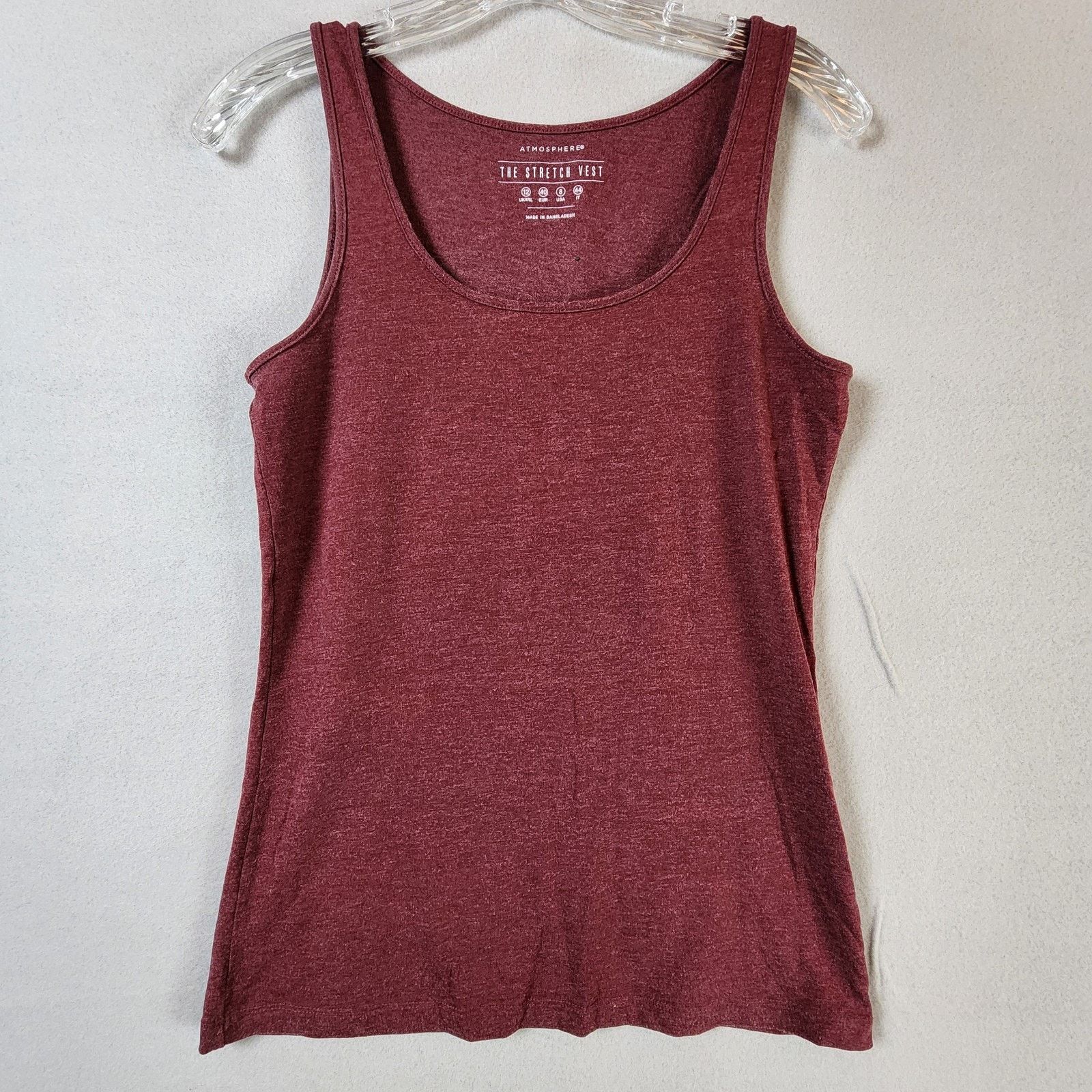 Other Atmospheres The Stretch Vest Tank Top Women Size 8 Maroon Size M / US 6-8 / IT 42-44 - 1 Thumbnail