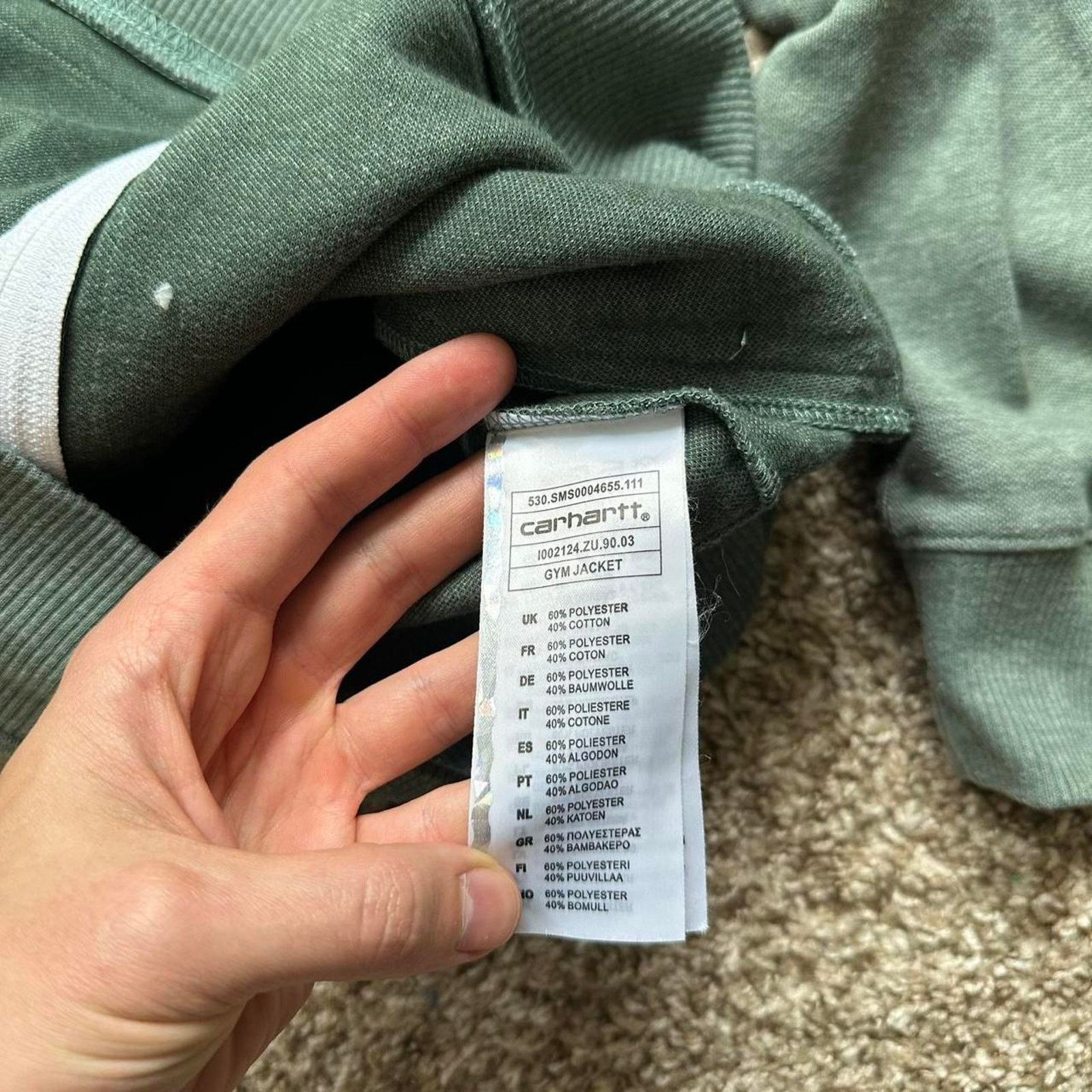 Carhartt Wip Carhartt WIP Green Sporty Track Gym Jacket Zip Sweatshirt Size US M / EU 48-50 / 2 - 3 Thumbnail