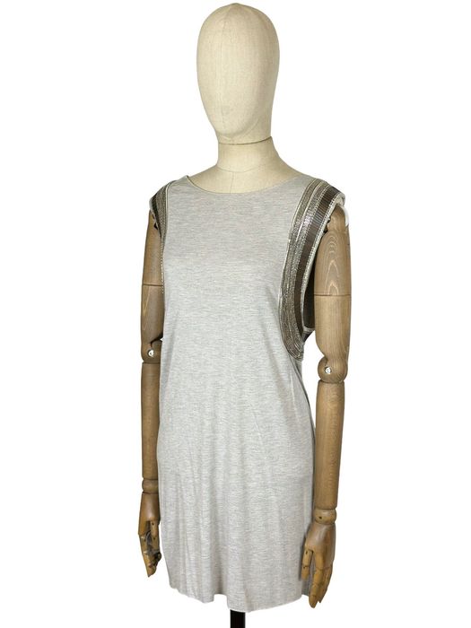 Allsaints All Saints Siri Vest Grey Viscose Dress Size UK 10 USA 6