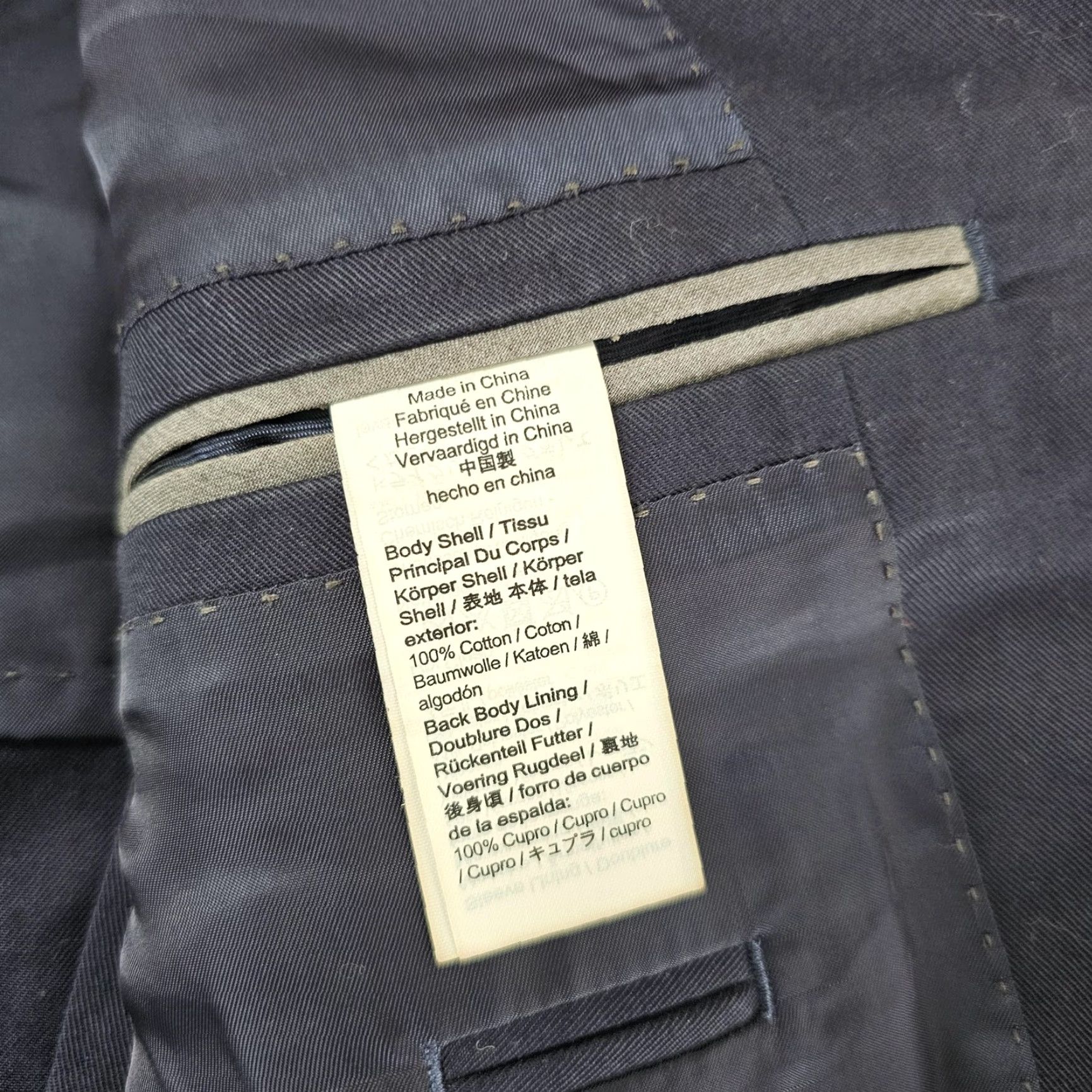 J.Crew J.Crew Blazer Mens 38R Navy Cotton Slim Fit Italian Fabric Ludlow Size 38R - 5 Thumbnail