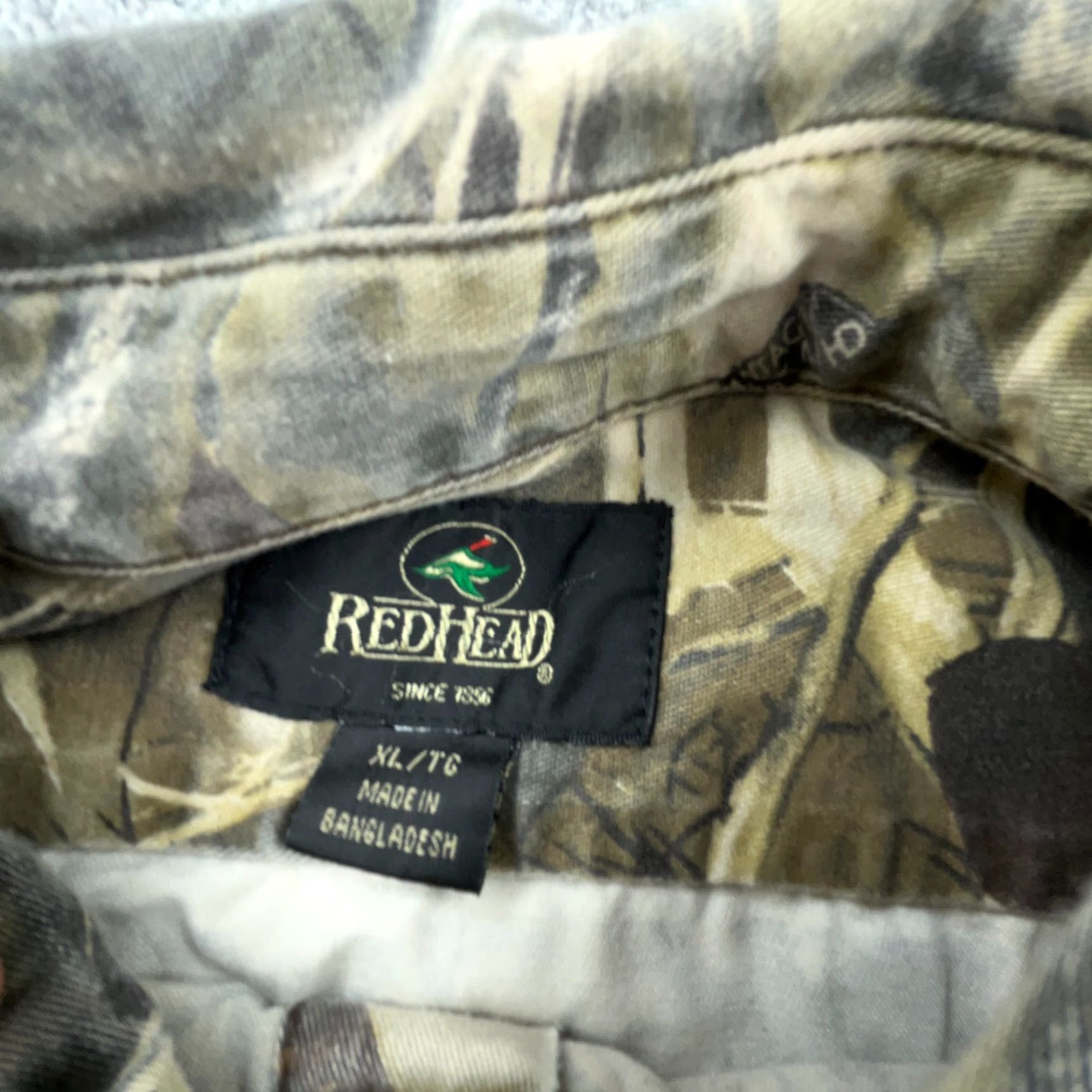 Denime VINTAGE RedHead Shirt Men XL Camo Button Up Twill Denim Advantage Skate Y2K Hunt Size US XL / EU 56 / 4 - 6 Thumbnail