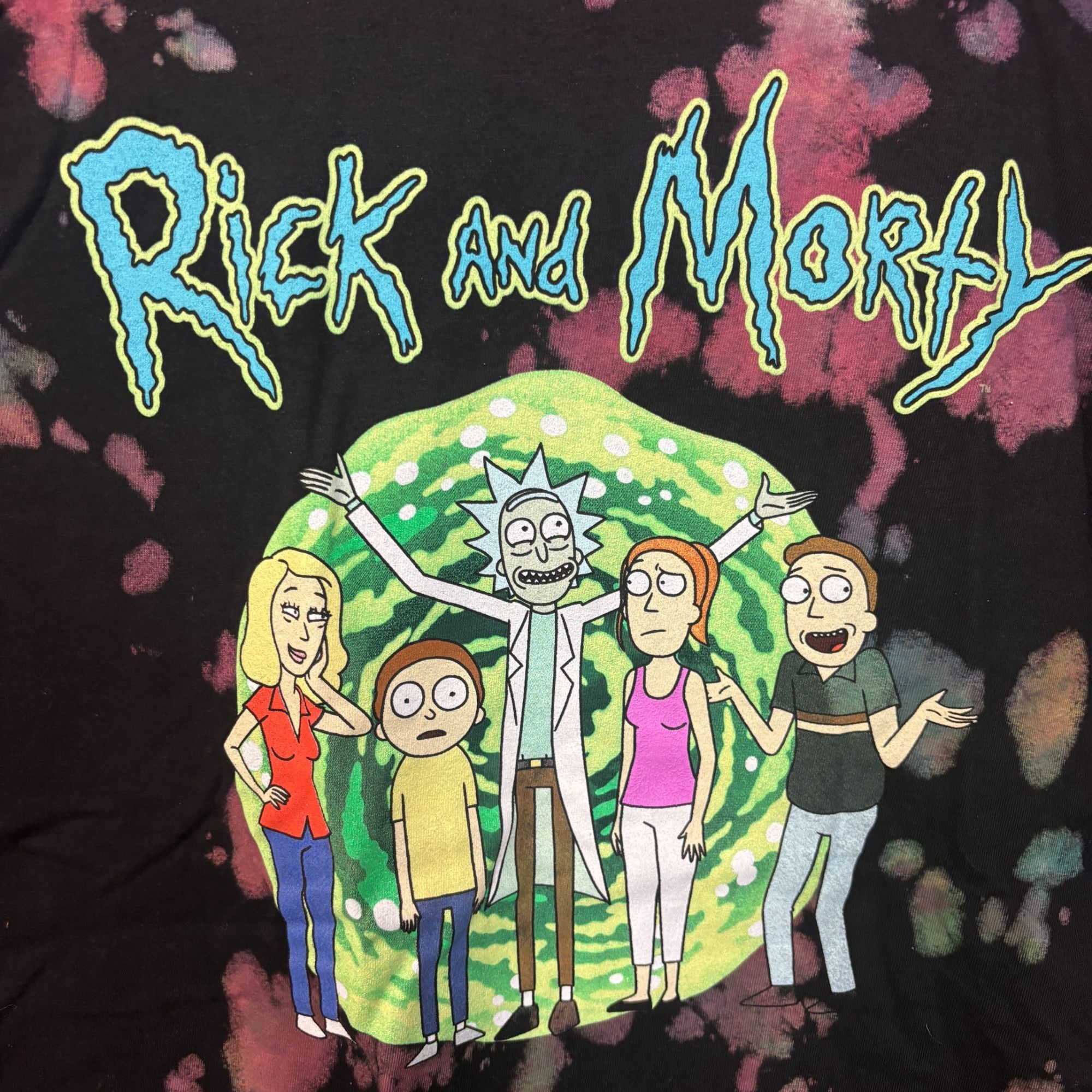 Cartoon Network Rick and Morty Family Portrait tiedye T-shirt size medium Size US M / EU 48-50 / 2 - 2 Thumbnail