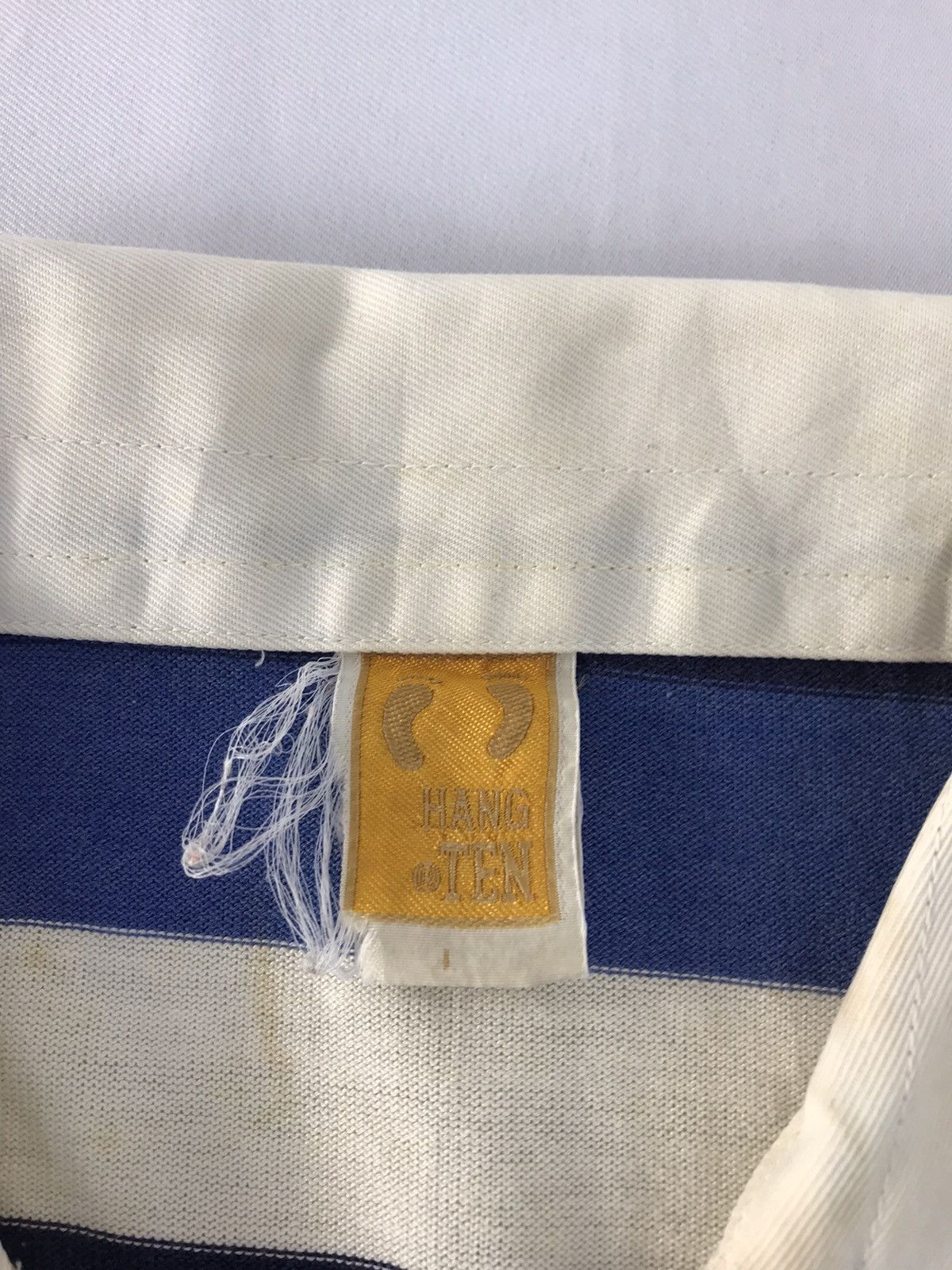 Hang Ten Vintage 80s Hang Ten Striped Rugby Surf Polo Tee T-shirt Size US S / EU 44-46 / 1 - 6 Thumbnail