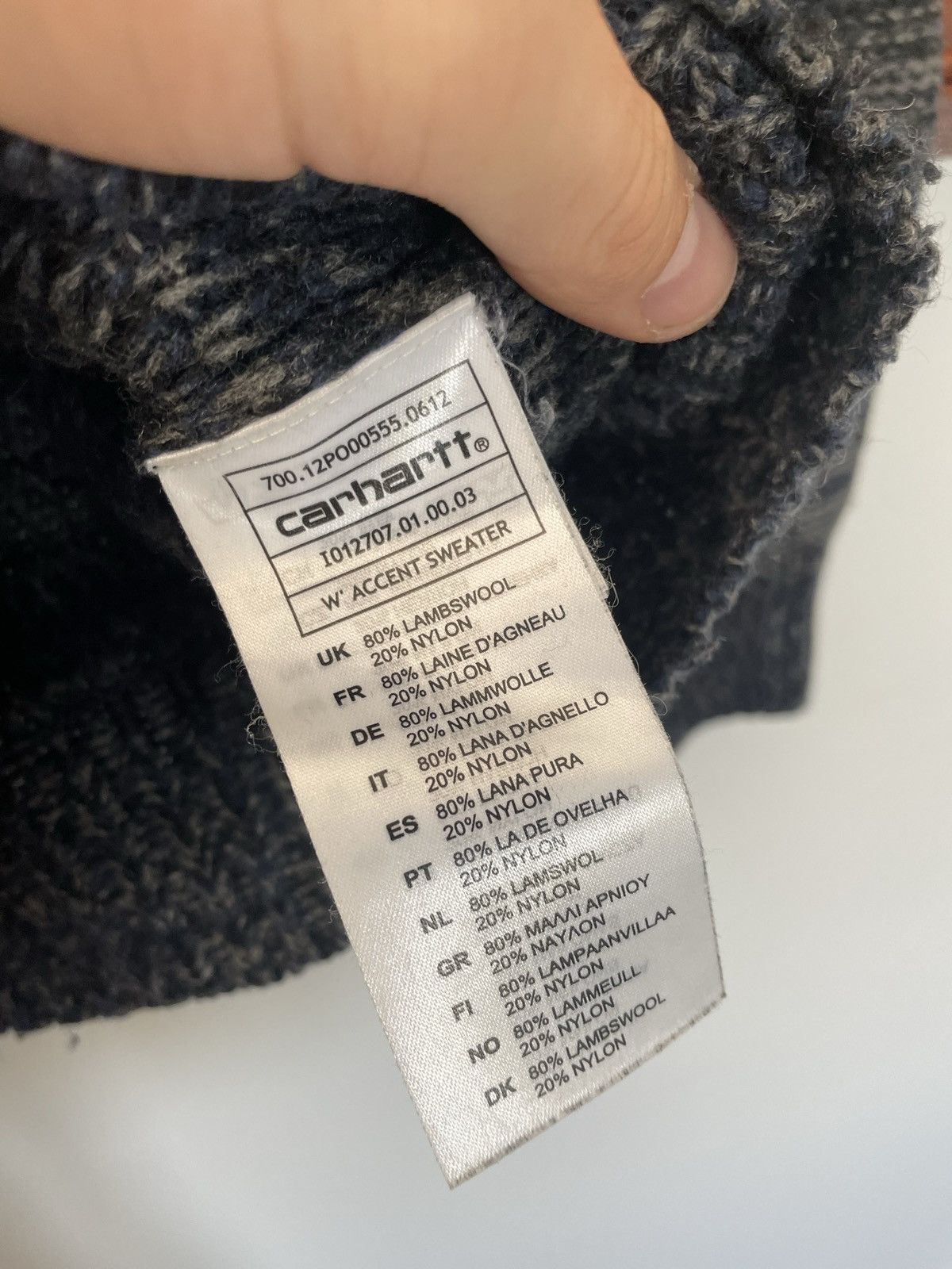 Carhartt Carhartt Anglistic Sweater Grey Wool Lambswool Vintage Y2k Size US XS / EU 42 / 0 - 4 Thumbnail