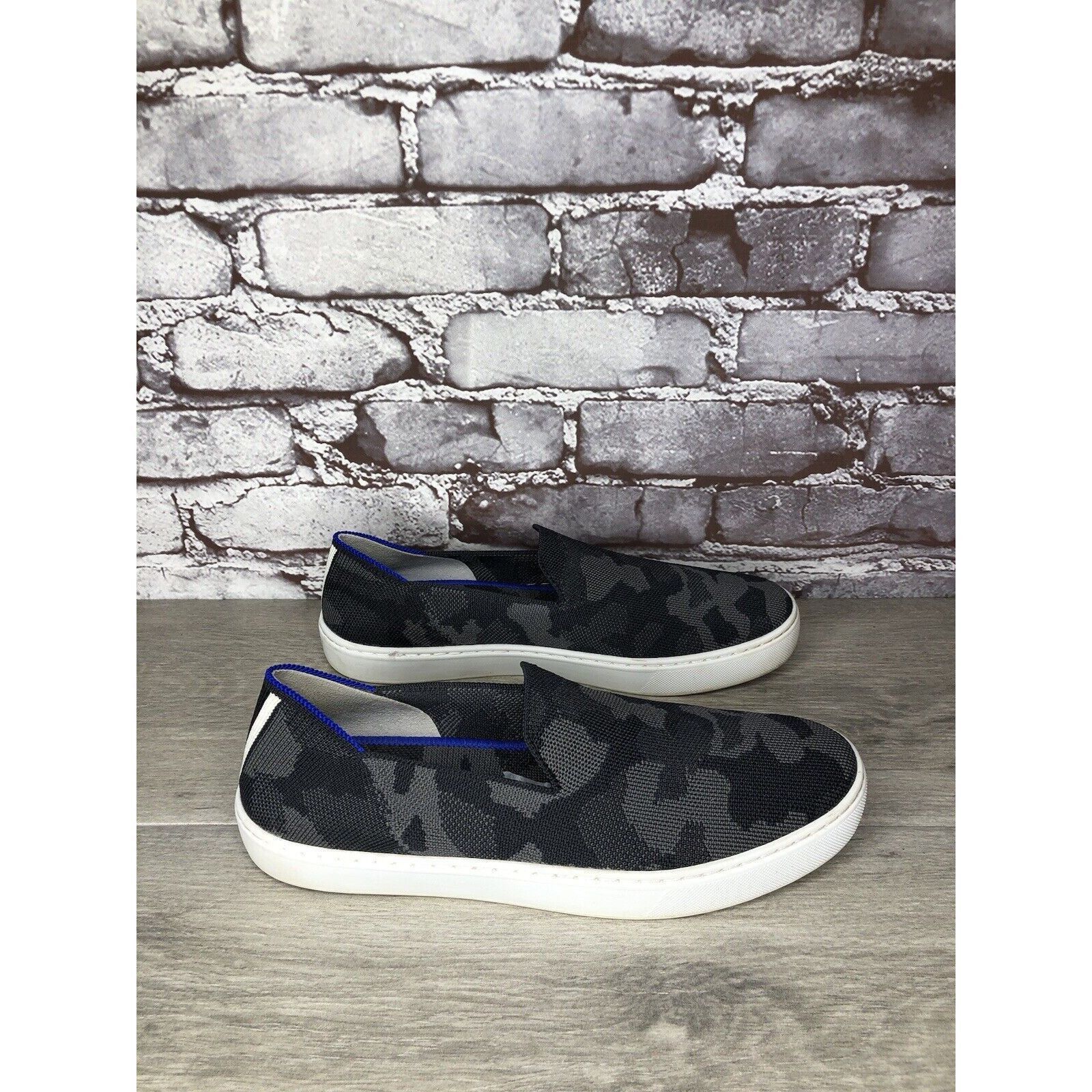 Other Rothy’s The Original Grey Camo Print Fabric Slip On Sneakers Size US 10 / IT 40 - 13 Thumbnail