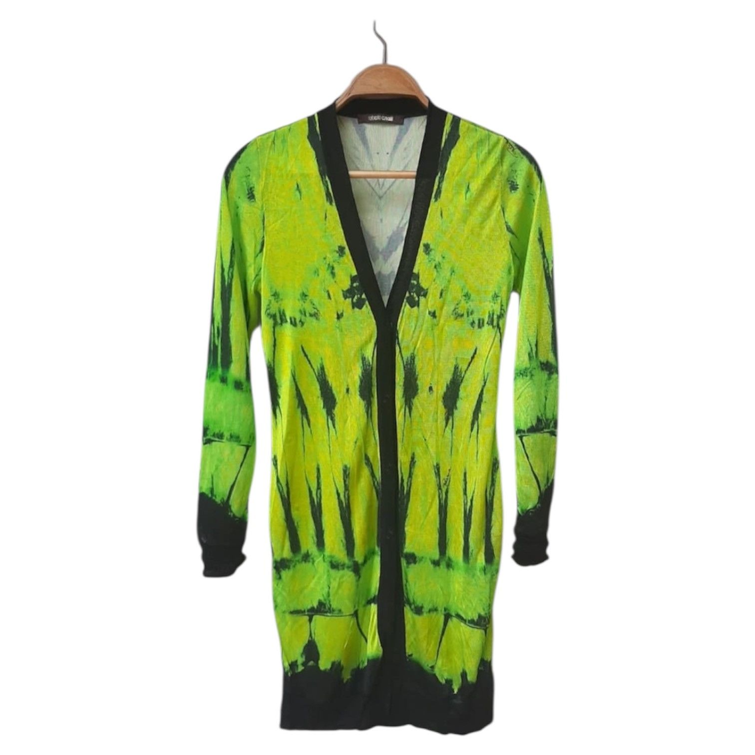 Roberto Cavalli 2000s Roberto Cavalli Rayon Cardigan Size M / US 6-8 / IT 42-44 - 1 Thumbnail