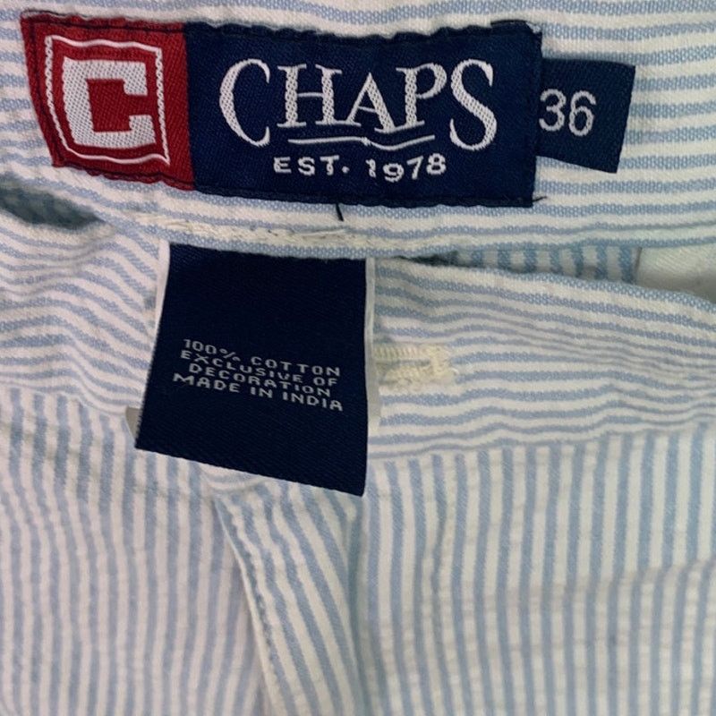 Chaps NWT New Chaps Mens Size 36 Cotton Seersucker Striped Shorts Size US 36 / EU 52 - 3 Thumbnail
