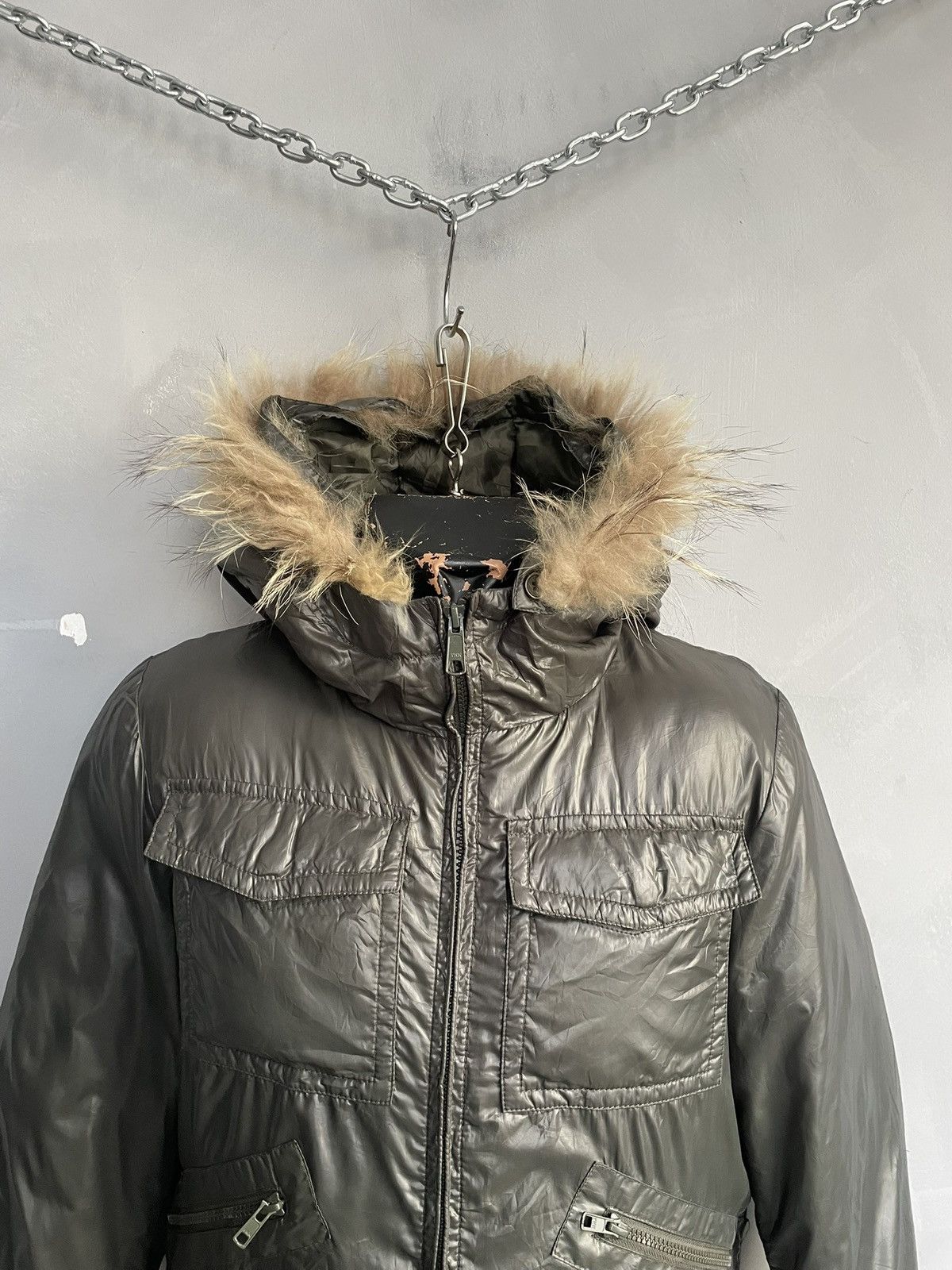 If Six Was Nine Hysteric glamour style fur hood bomber cropped jacket y2k Size US M / EU 48-50 / 2 - 2 Thumbnail