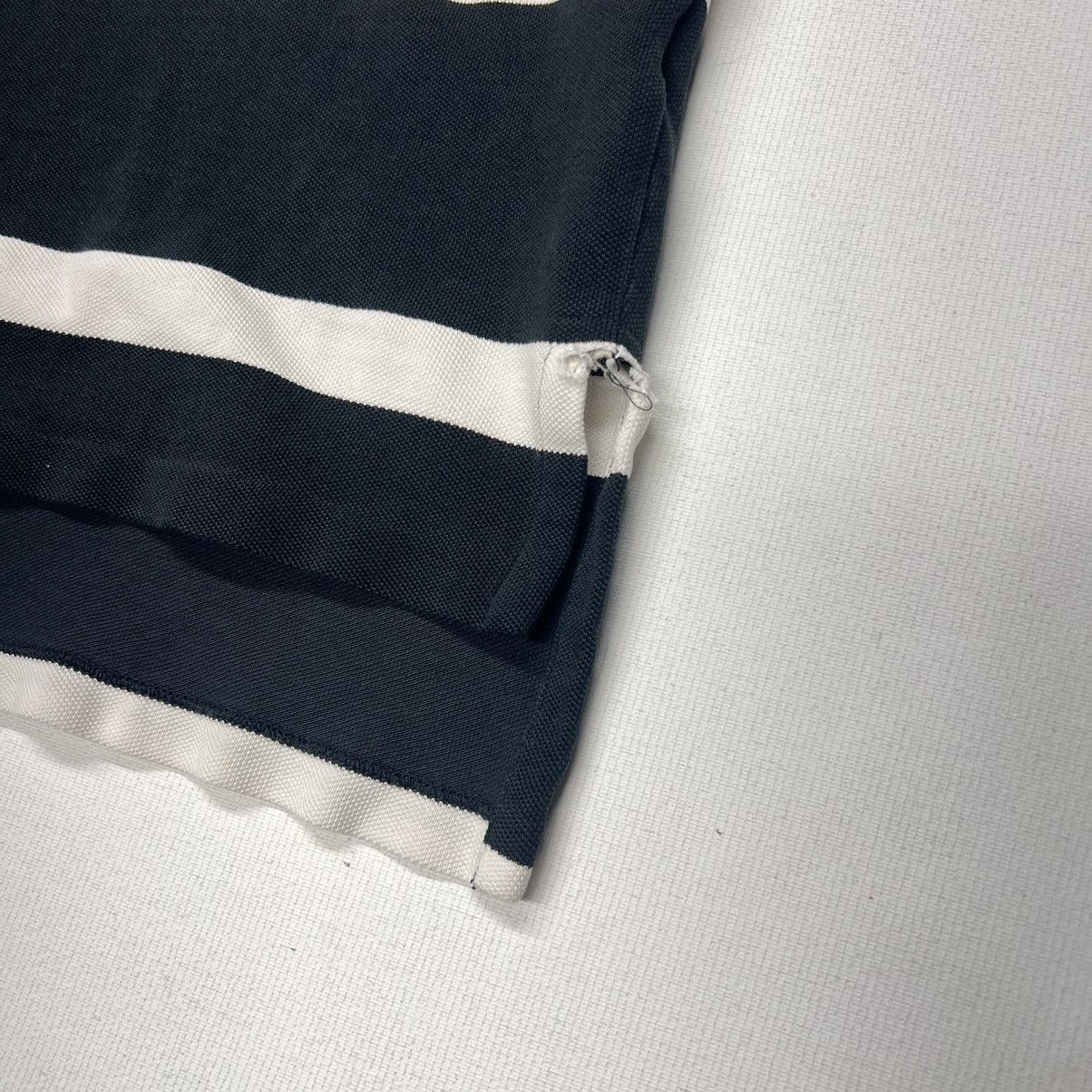 Polo Ralph Lauren Polo Ralph Lauren Polo Shirt Black White Striped Custom Fit Size US XL / EU 56 / 4 - 2 Thumbnail