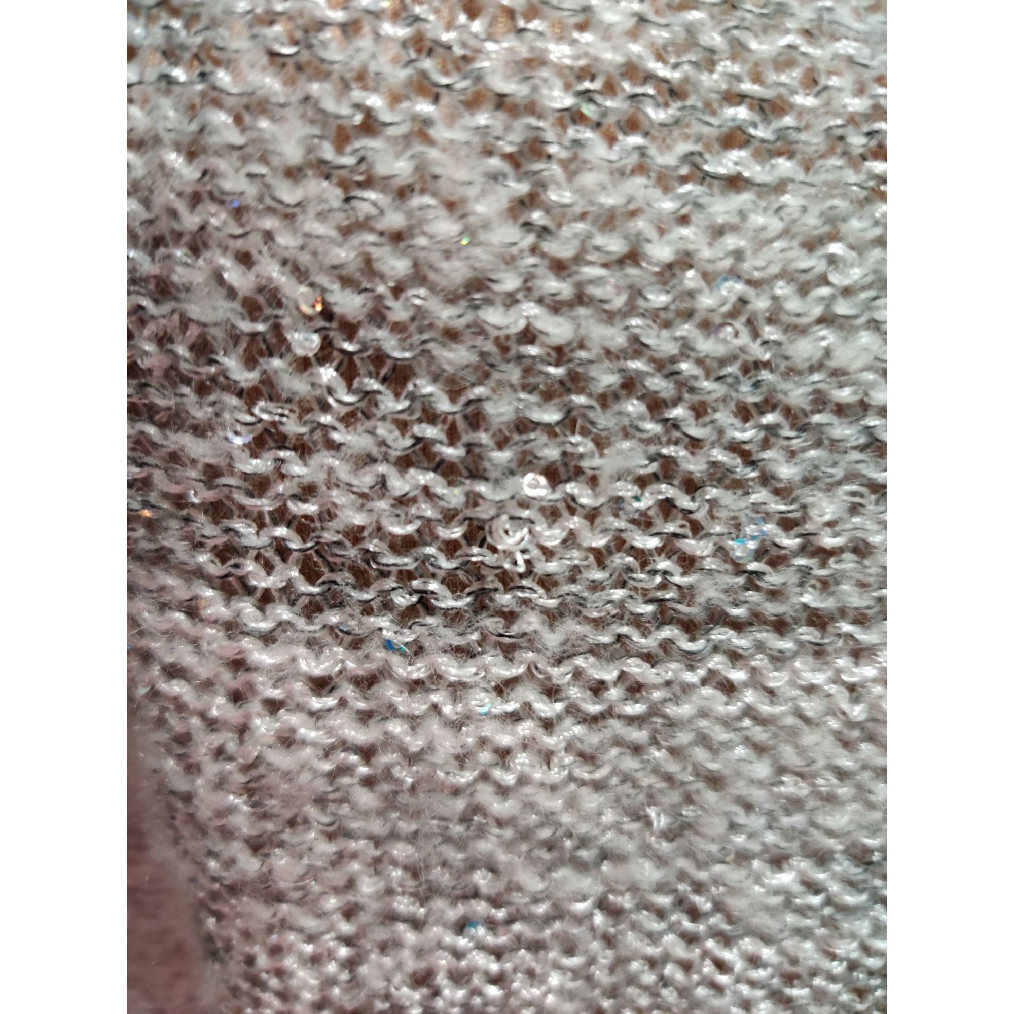 Other ANA XL Womens Sweater Silver Gray Knit Holographic Sequin Sc Size XL / US 12-14 / IT 48-50 - 5 Thumbnail