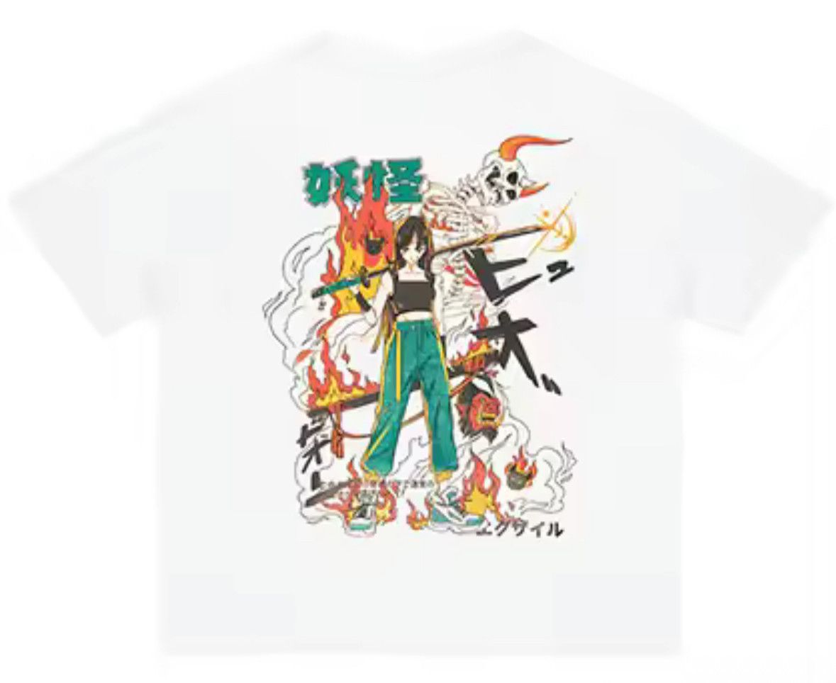 Japanese Brand Streetwear Y2K Grunge Akuma Anime Girl White T-Shirt Size US XL / EU 56 / 4 - 2 Thumbnail
