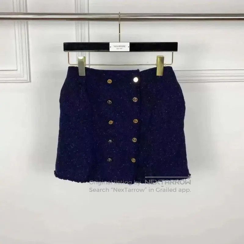 Thom Browne Thom Browne Navy Wool Women's Skirt . Size 23" - 1 Thumbnail