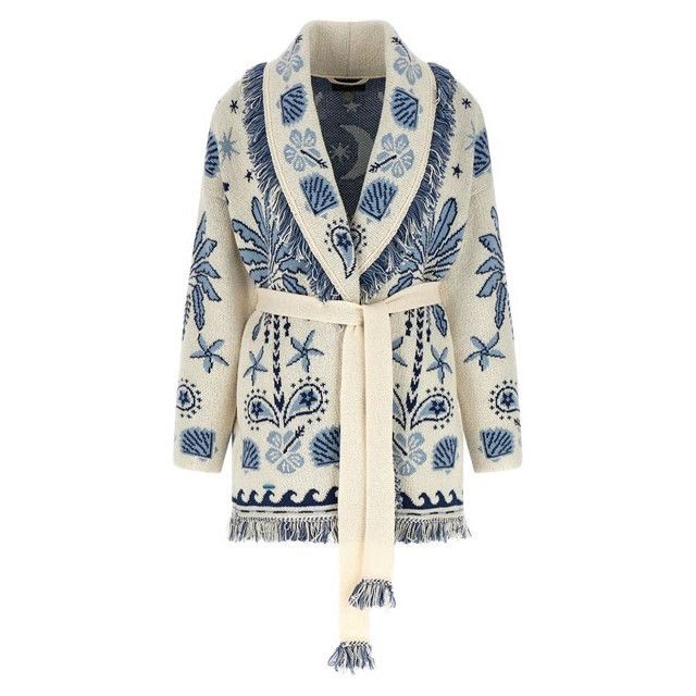 ALANUI White/Blue Cardigan New And Authentic (Women's size:6