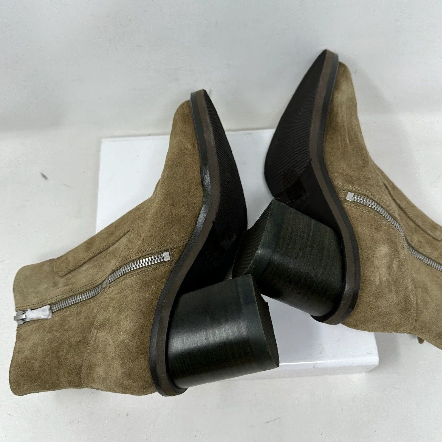 Rag & Bone VINTAGE Rag & Bone Soren Boot Women’s Ankle Bootie High Heel Leather Suede 7 Beige Fall Winter Size US 7 / IT 37 - 3 Thumbnail