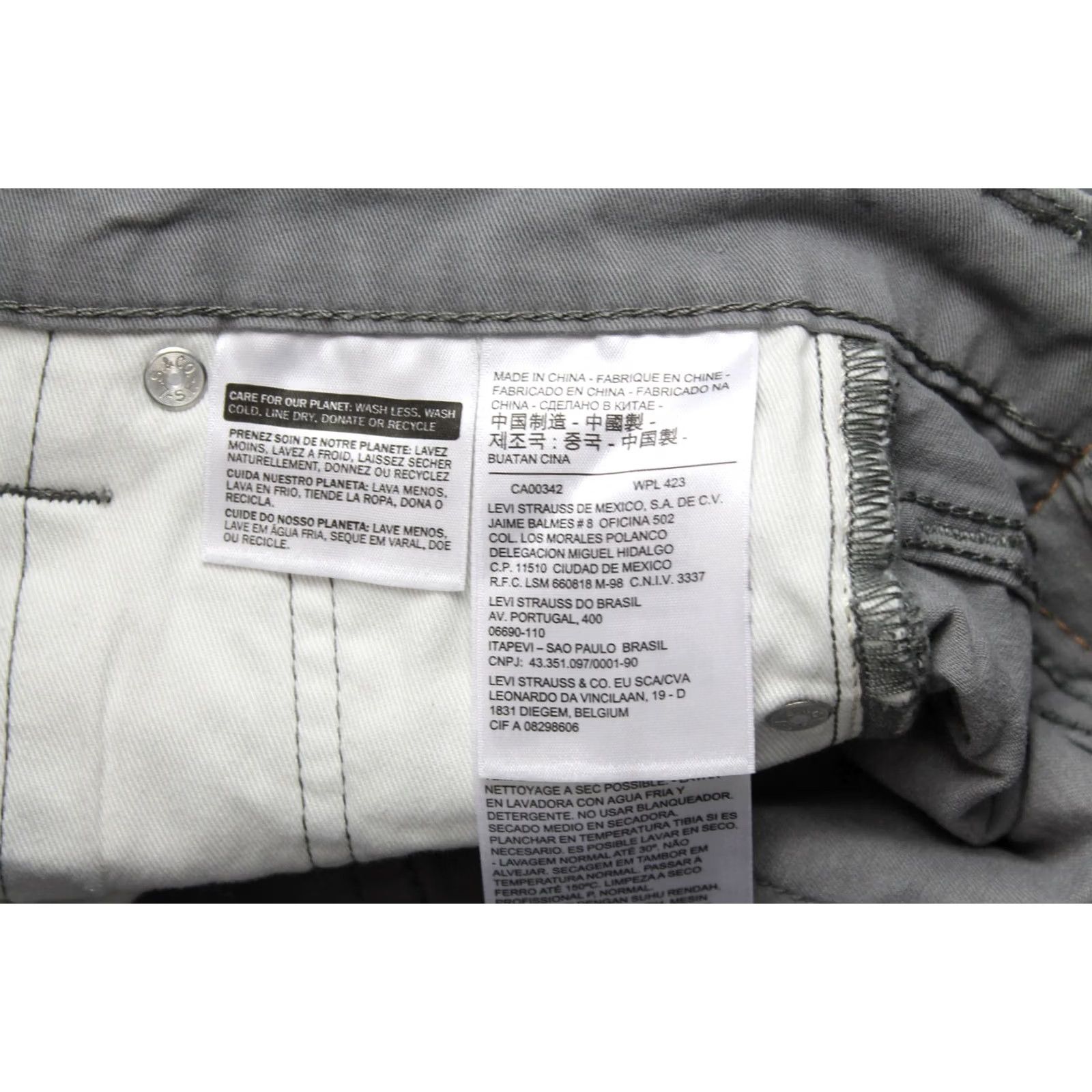 Levi's Levi's 510 Trousers Men W27/L30 Stretch Zipper Fly Grey Skinny Pockets Ohio? (Note: content provided does not include Ohio; returning optimized title) Size US 27 - 6 Thumbnail