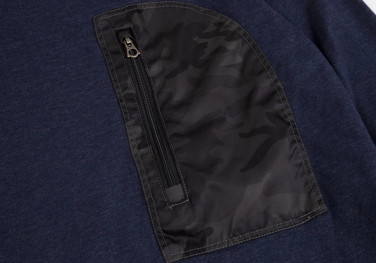 Junya Watanabe Camo Pocket Cut & Sewn Top in Navy and Burdy, Size M Size US M / EU 48-50 / 2 - 4 Thumbnail
