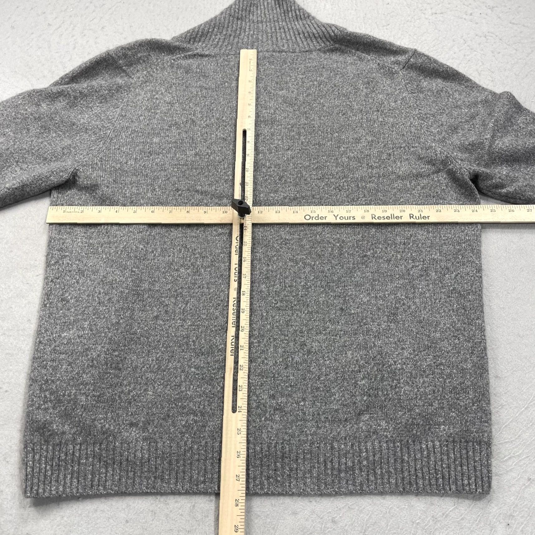 Vintage Glen Lyon Sweater Mens XL Gray 100% Cashmere Mock Neck Pullover Knit Long Sleeve Casual Winter Modern Preppy Womens? Size US XL / EU 56 / 4 - 6 Thumbnail