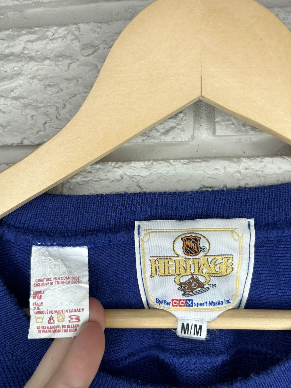 Ccm Vintage 90s CCM Heritage New York Rangers Wool Jersey Size US M / EU 48-50 / 2 - 8 Thumbnail