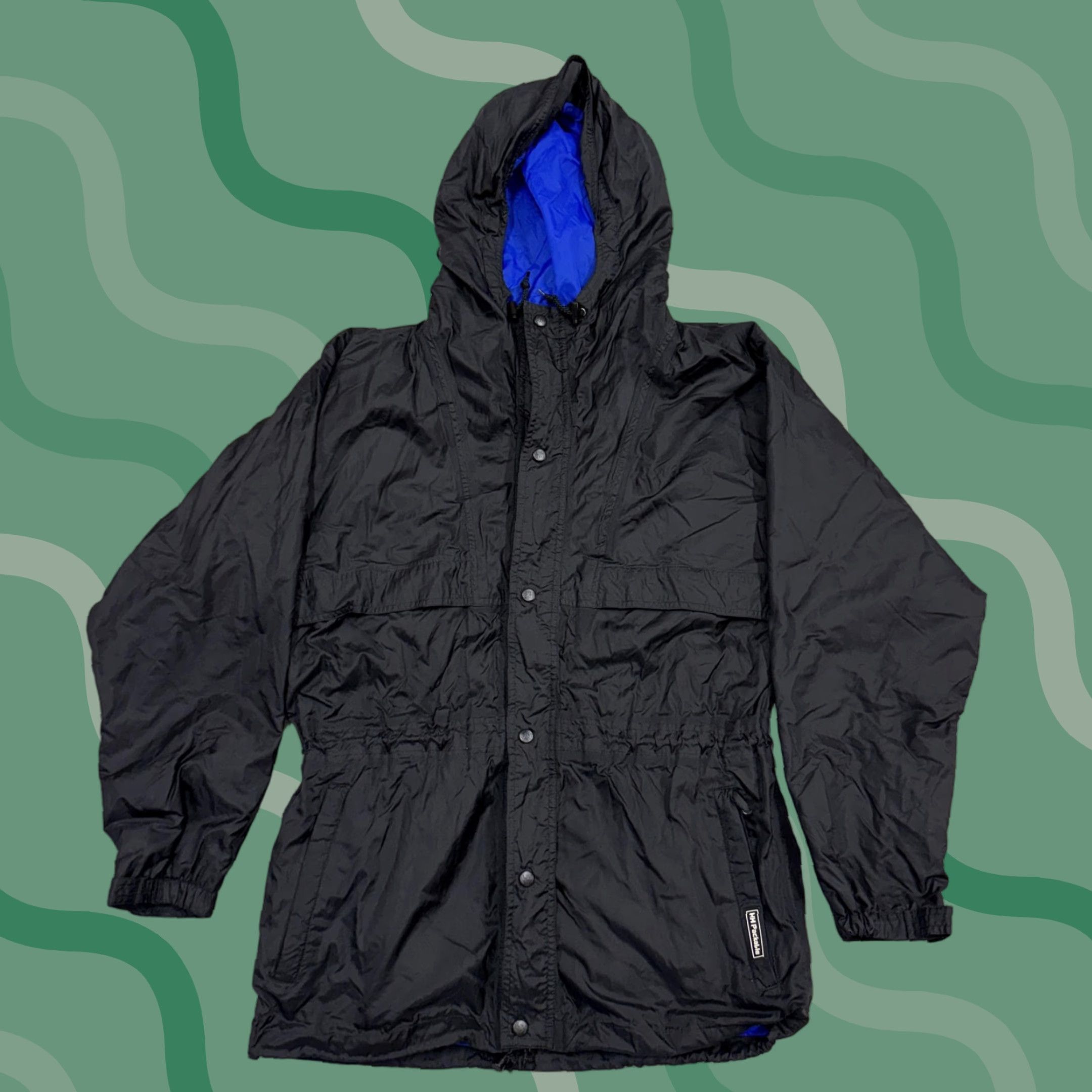 Helly Hansen Helly Hansen Jacket Mens Small Black HH Packable Hooded Rain Windbreaker Nylon Size US S / EU 44-46 / 1 - 1 Thumbnail