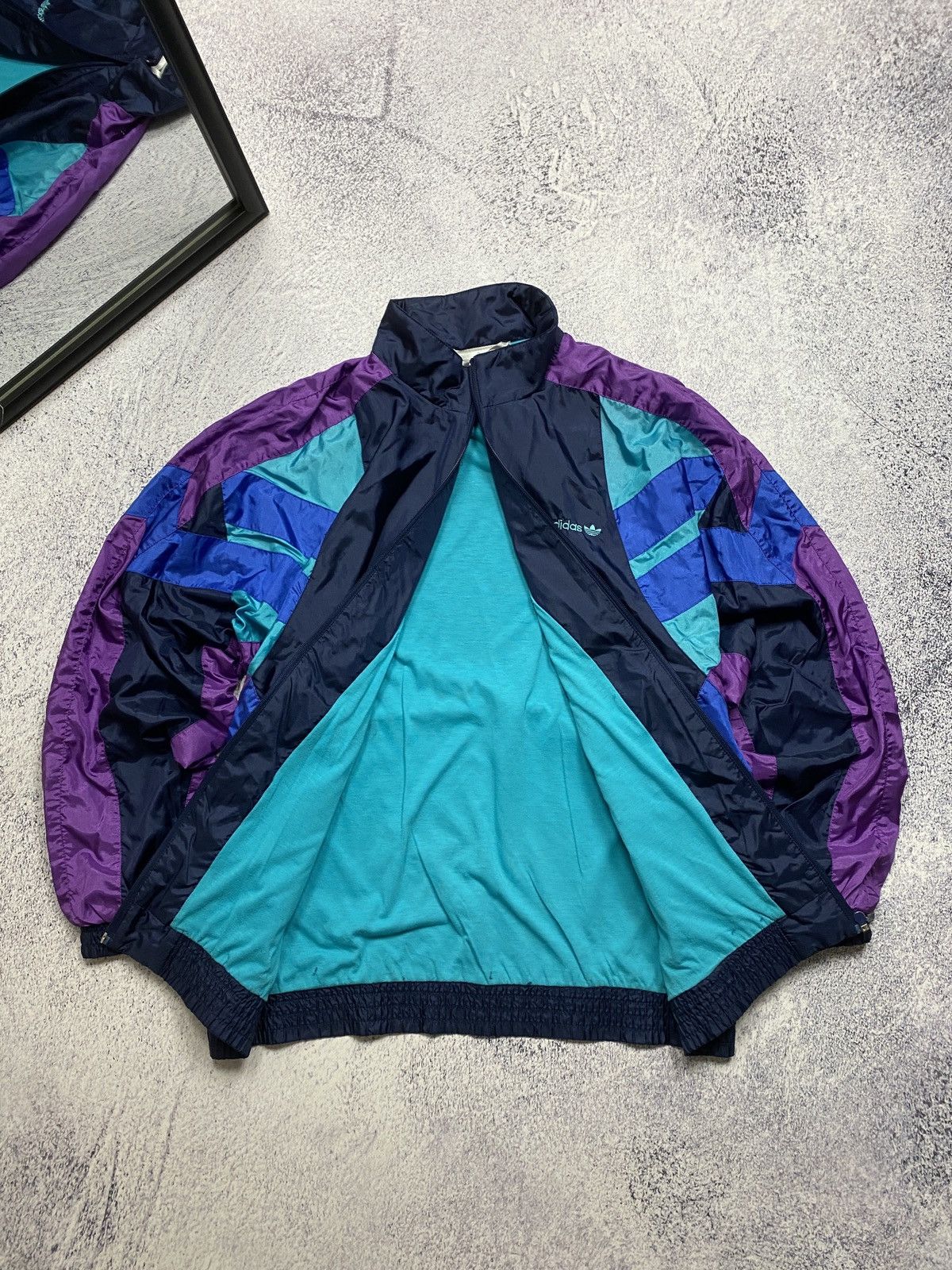 Adidas × Vintage Vintage Adidas Multicolour Nylon Tracksuit Set Jacket Pants Size US M / EU 48-50 / 2 - 7 Thumbnail