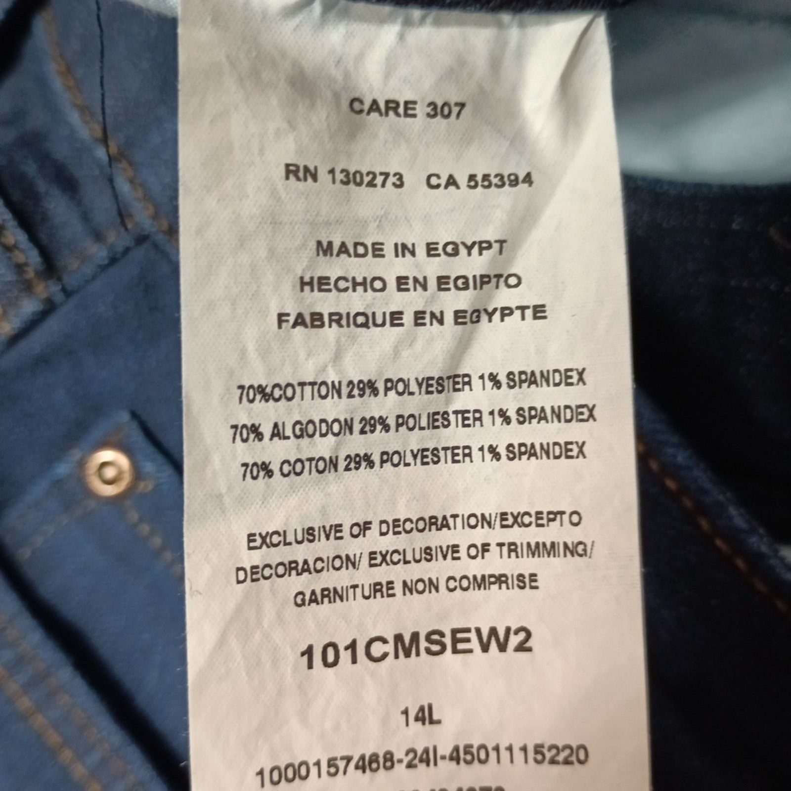 Lee Lee Straight Jeans Women's 14 Long Size 34x32 Blue Mid Rise Size 36" / US 14 / IT 50 - 6 Thumbnail