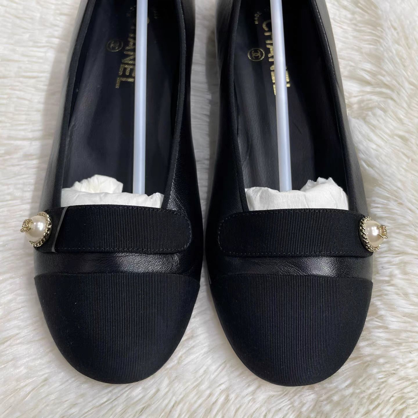 Chanel CHANEL Leather Round-Toe Slip-On Casual Flats K15 Size US 7 / IT 37 - 8 Thumbnail