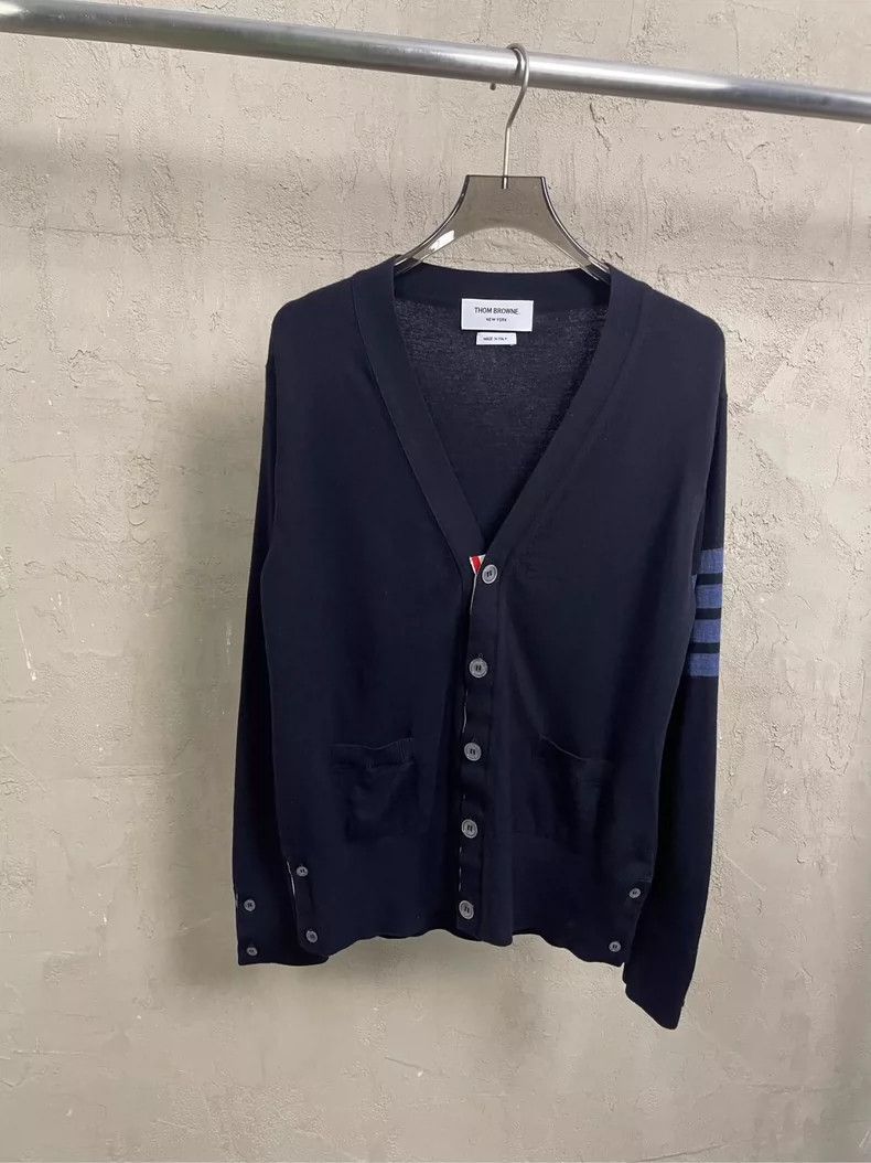 Thom Browne Thom Browne size2 Blue wool sweater Size US M / EU 48-50 / 2 - 1 Thumbnail