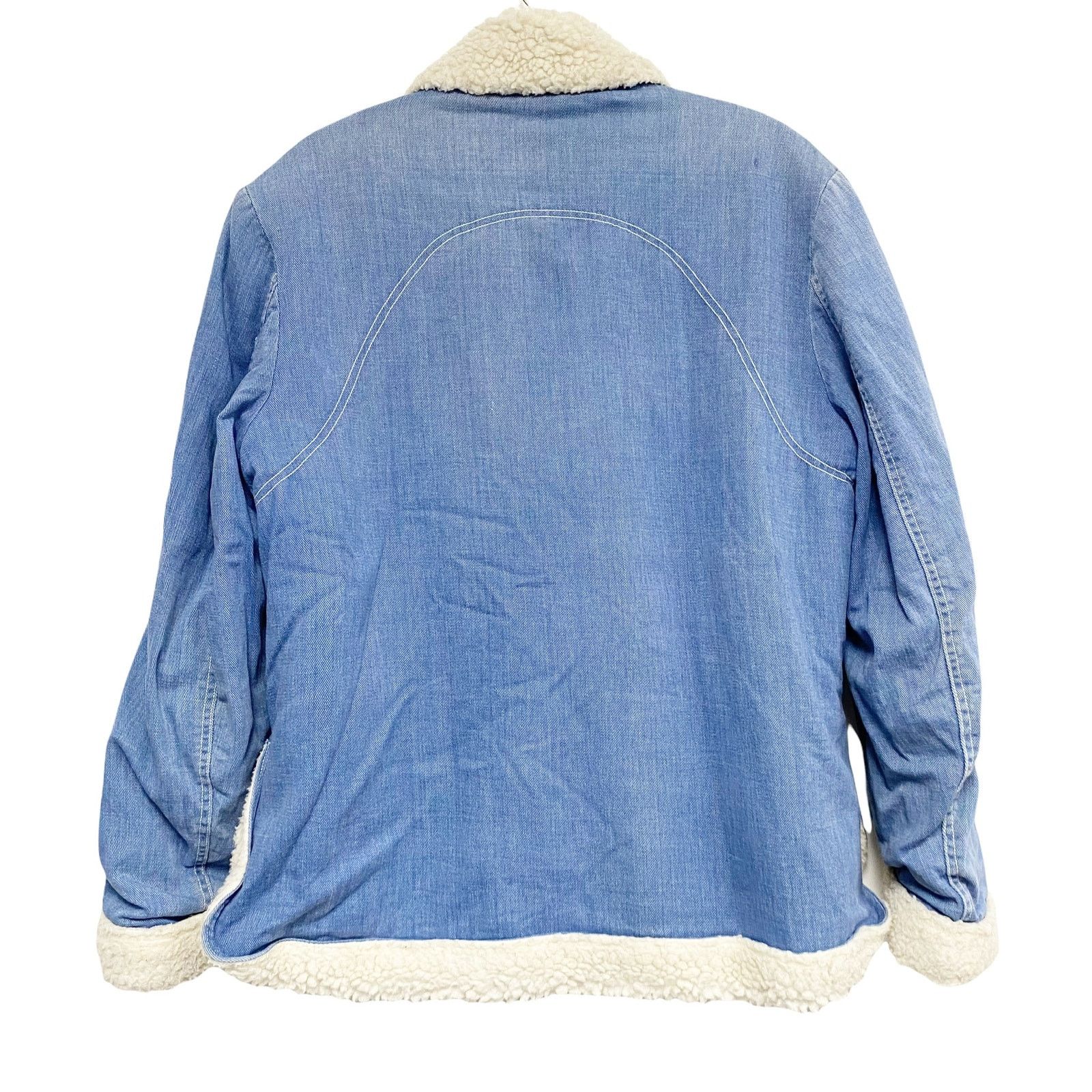 Vintage Vintage Robert Lewis Denim Sherpa Button Up Shirt Jacket Size US S / EU 44-46 / 1 - 7 Thumbnail
