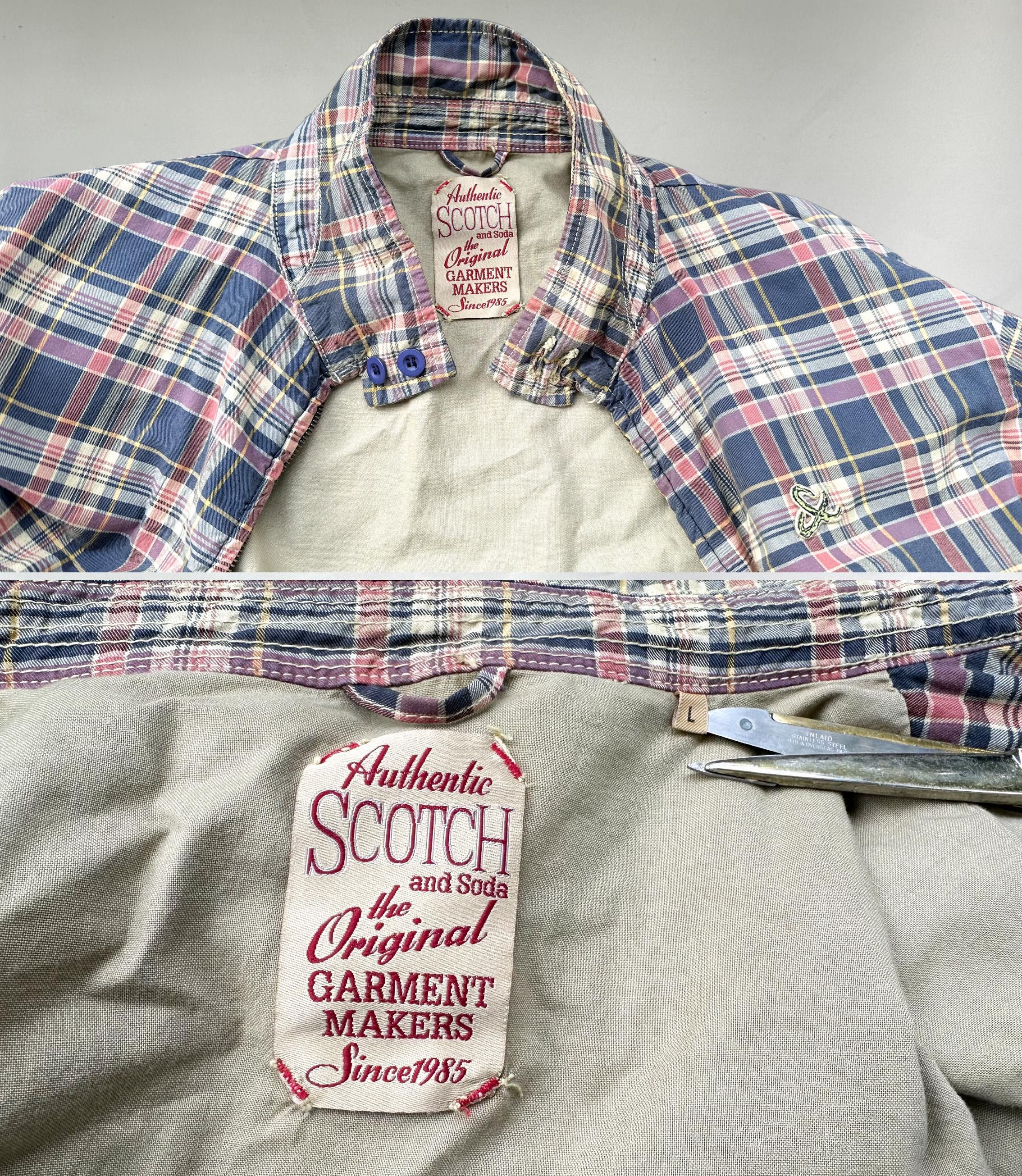 Scotch & Soda Vintage Scotch & Soda Plaid Bomber Jacket - Timeless Retro Size US L / EU 52-54 / 3 - 5 Thumbnail