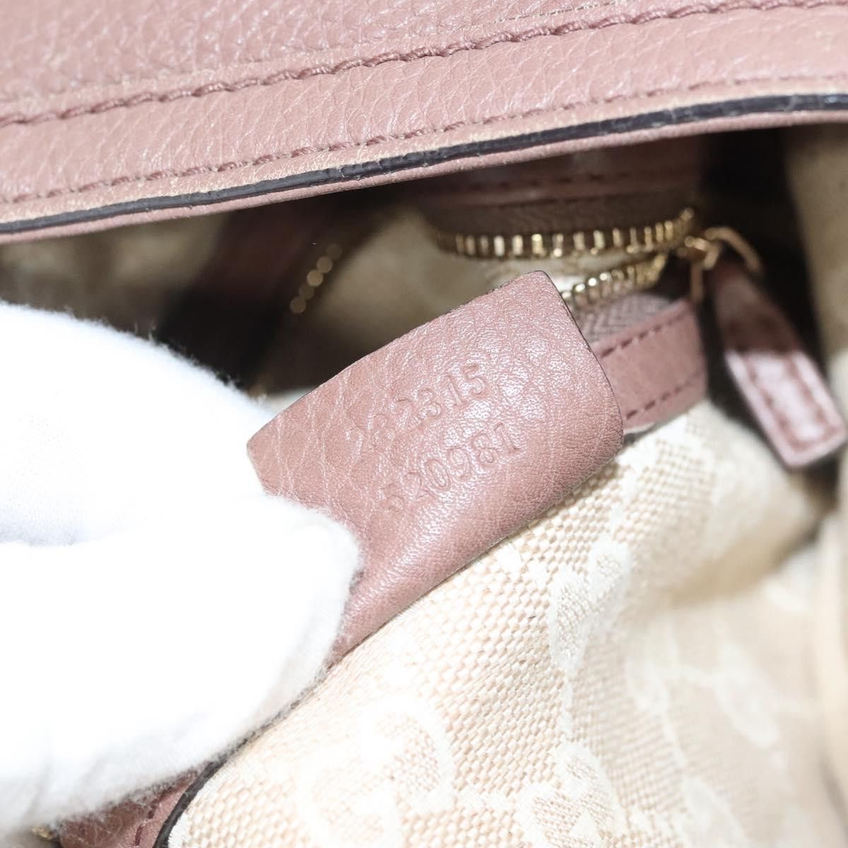 Gucci GUCCI Bamboo Hand Bag Leather Pink Gold Size ONE SIZE - 20 Thumbnail