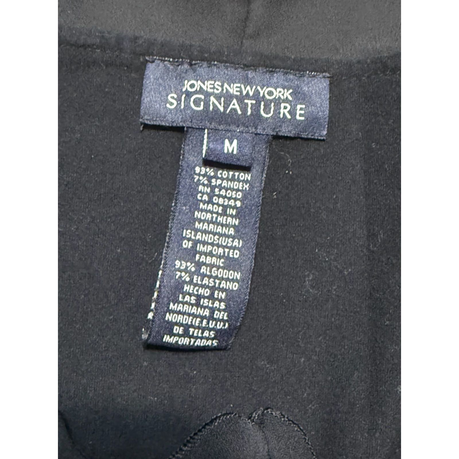 Jones New York Jones New York Signature Blouse Women's Medium Black Ruffle V-Neck Casual Modern Basic Shirt Womens Size M / US 6-8 / IT 42-44 - 5 Thumbnail