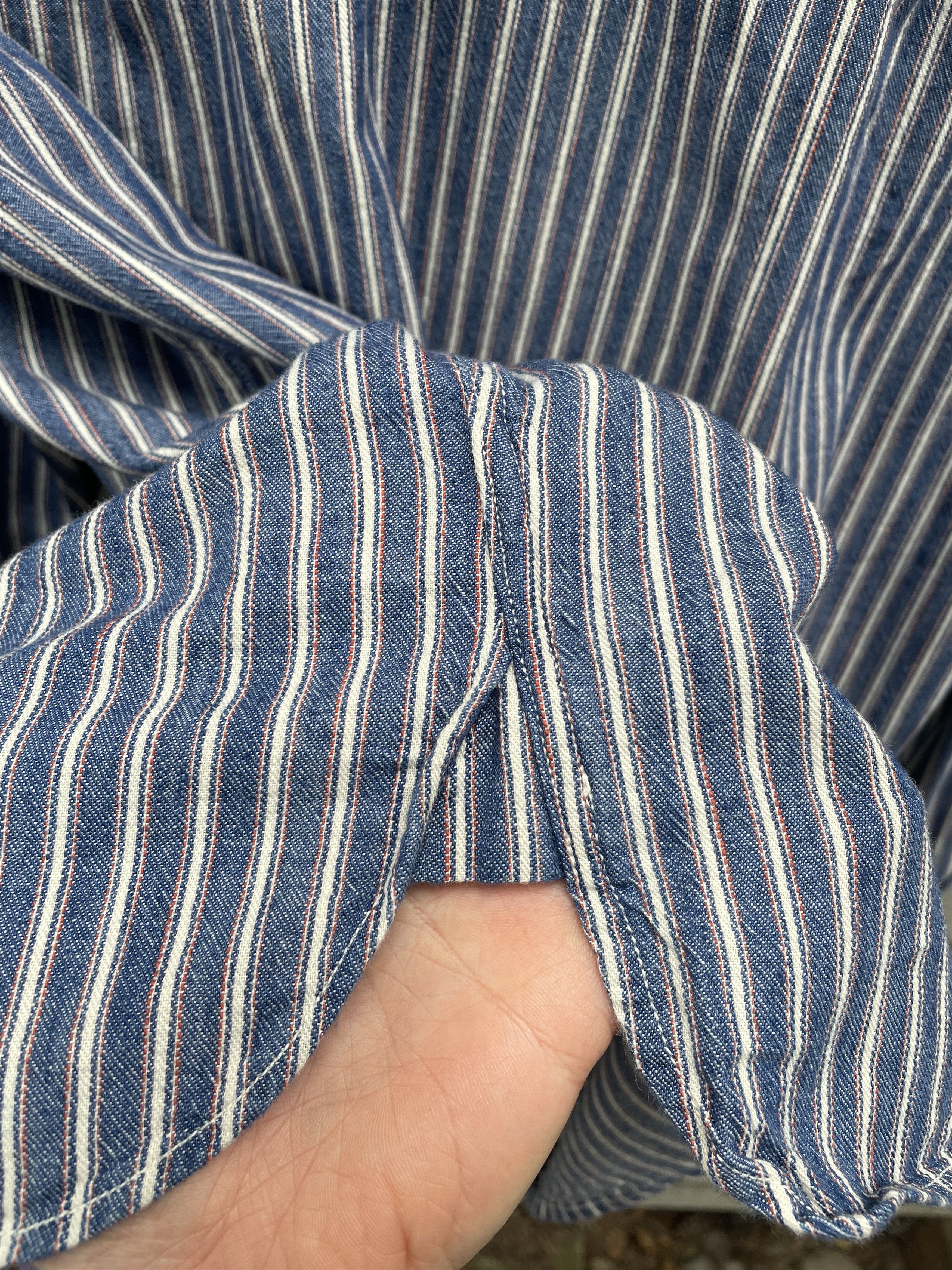 Ts(S) Lightweight Chambray Striped Work Shirt Size US M / EU 48-50 / 2 - 7 Thumbnail