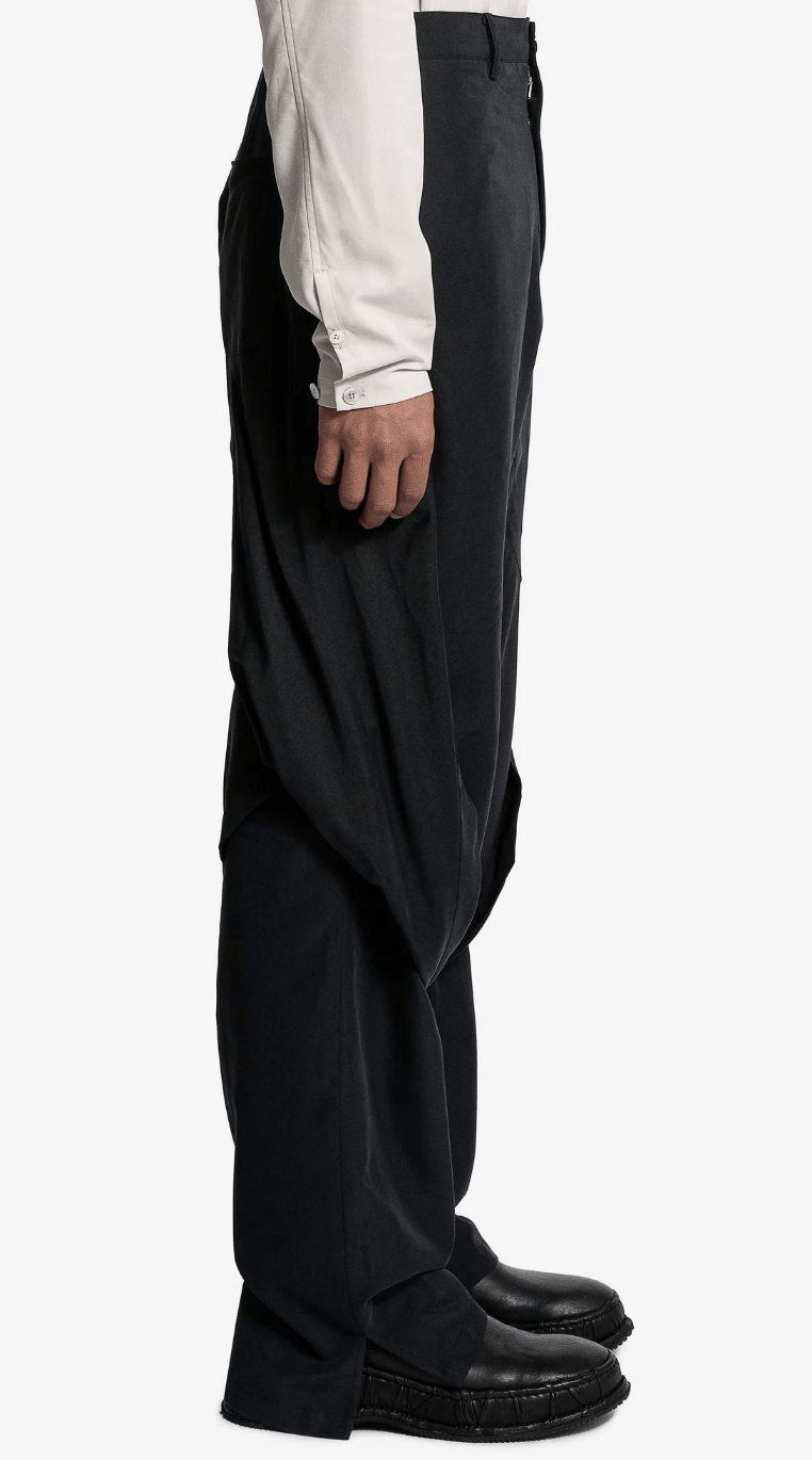 JiyongKim JiyongKim black draped layer trouser pants Size US 30 / EU 46 - 11 Thumbnail
