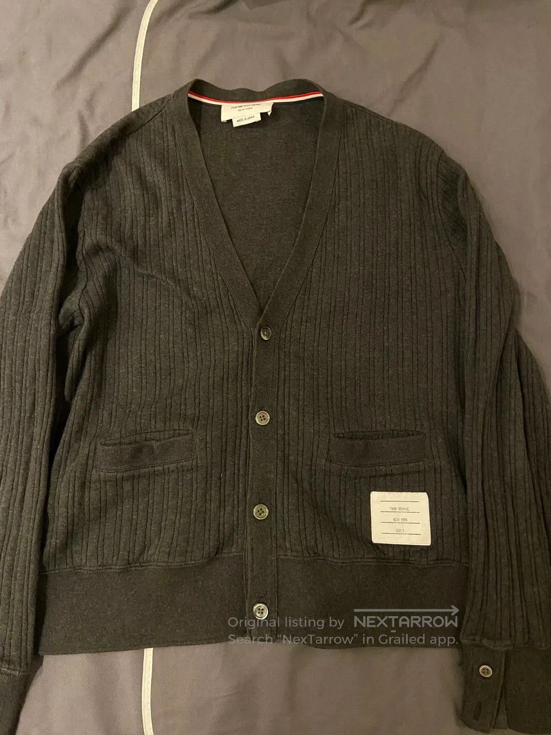 Thom Browne thom browne cardigan in dark gray. Size US L / EU 52-54 / 3 - 1 Thumbnail