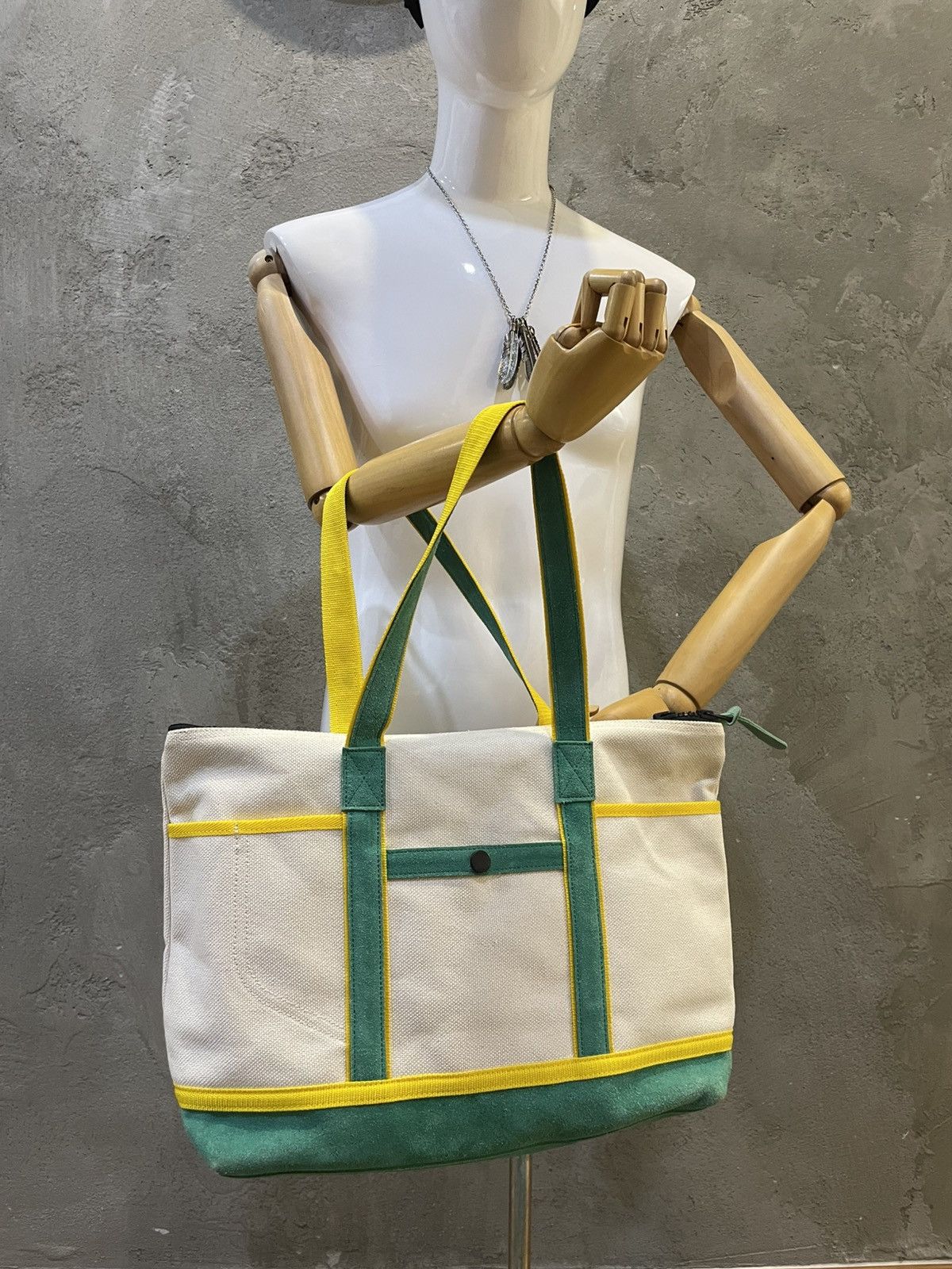 MasterPiece Masterpiece MSPC Japan Natural Suede Leather Hemp Cotton Bag Size ONE SIZE - 7 Thumbnail