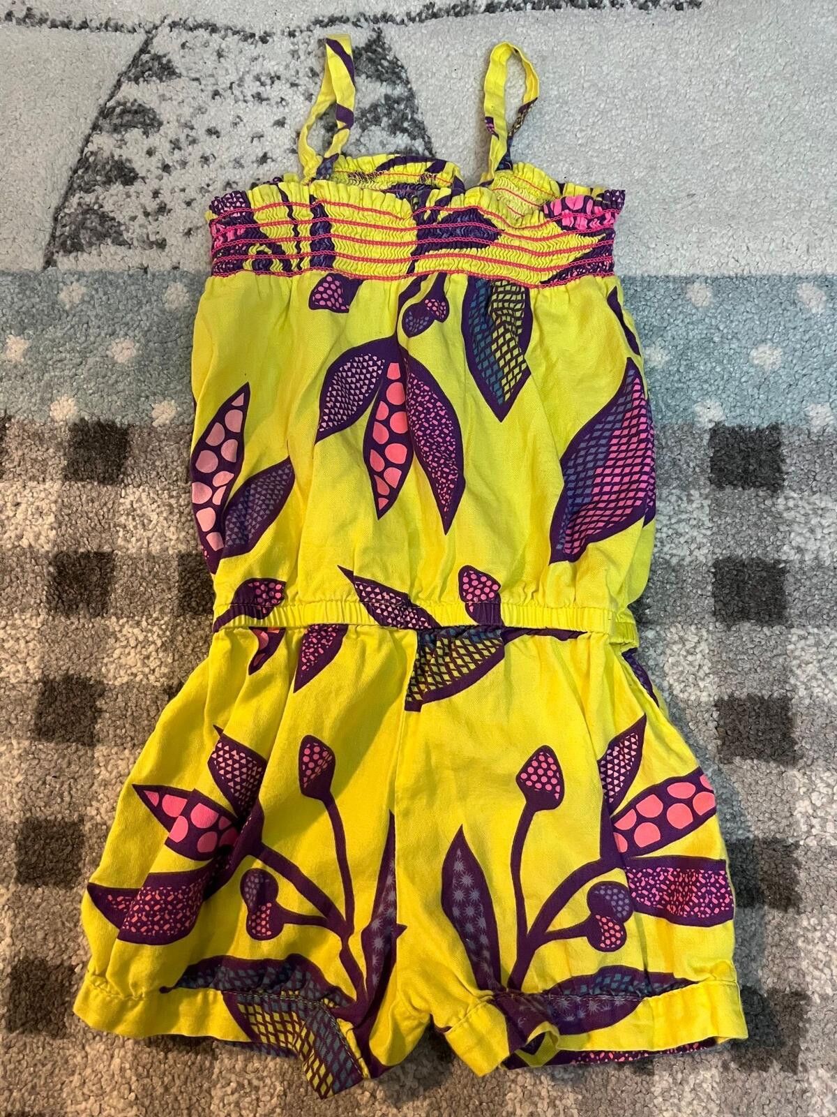Cherokee Cherokee Girls 3T Yellow Floral Romper Size ONE SIZE - 4 Thumbnail