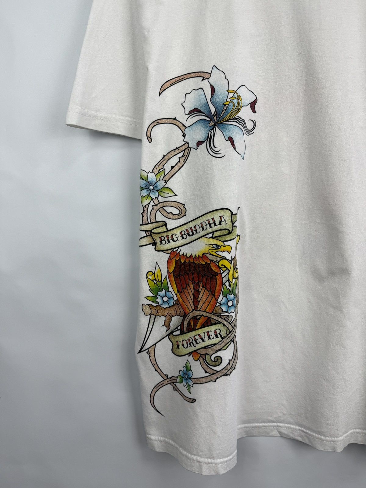 Christian Audigier × Ed Hardy 🇺🇸 Vintage 90s Big Buddha Forever ED Hardy Style t-shirt hype Size US M / EU 48-50 / 2 - 9 Thumbnail