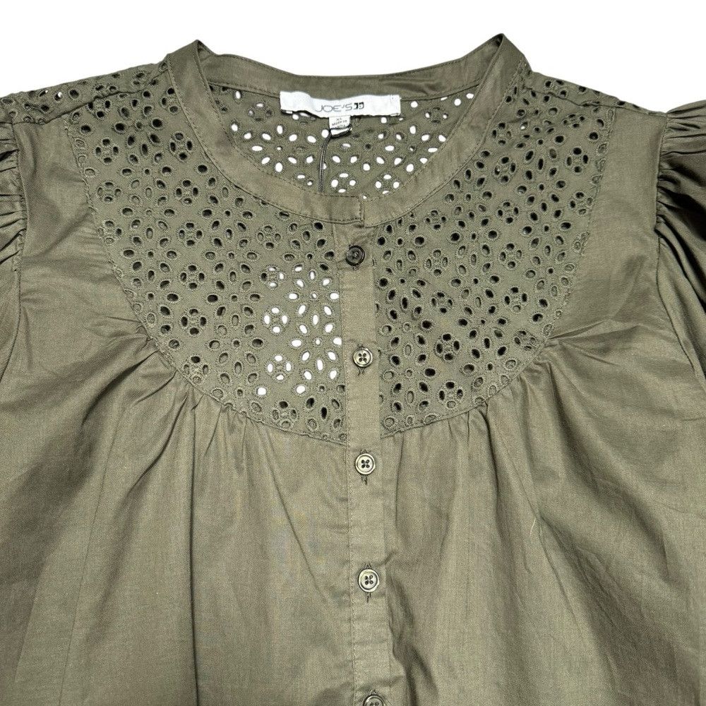 Joe's NWT New $248 Joe's Jeans Puff Sleeve Eyelet Forest Night Co Size XL / US 12-14 / IT 48-50 - 5 Thumbnail