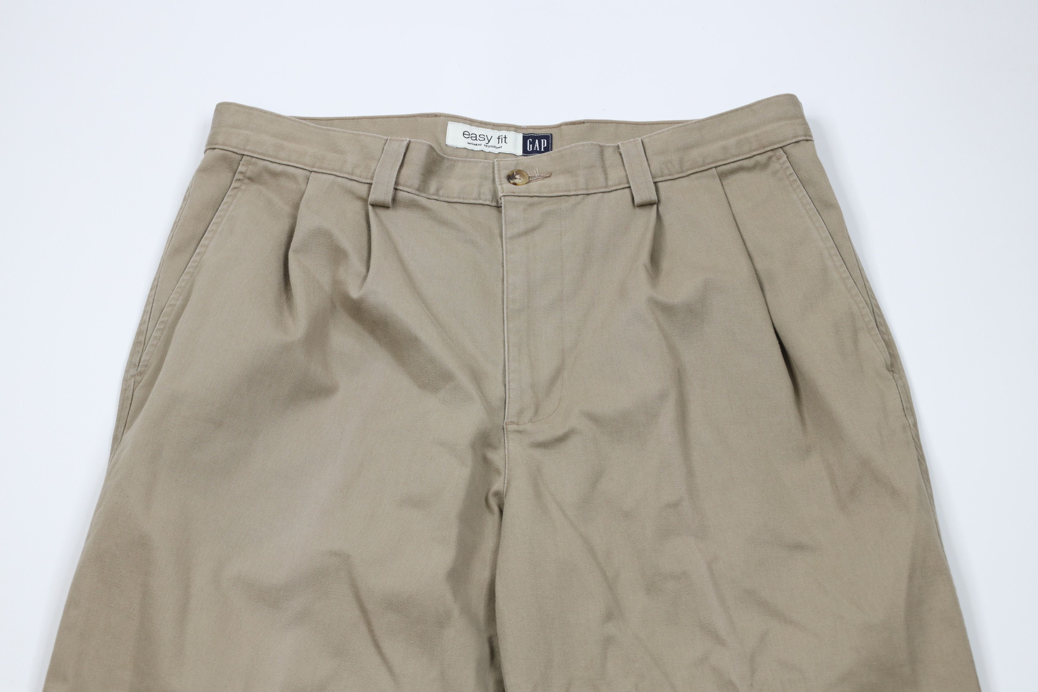 Gap × Vintage Vintage 90s Gap Fit Relaxed Pleated Cuffed Chino Pants USA Size US 36 / EU 52 - 2 Thumbnail