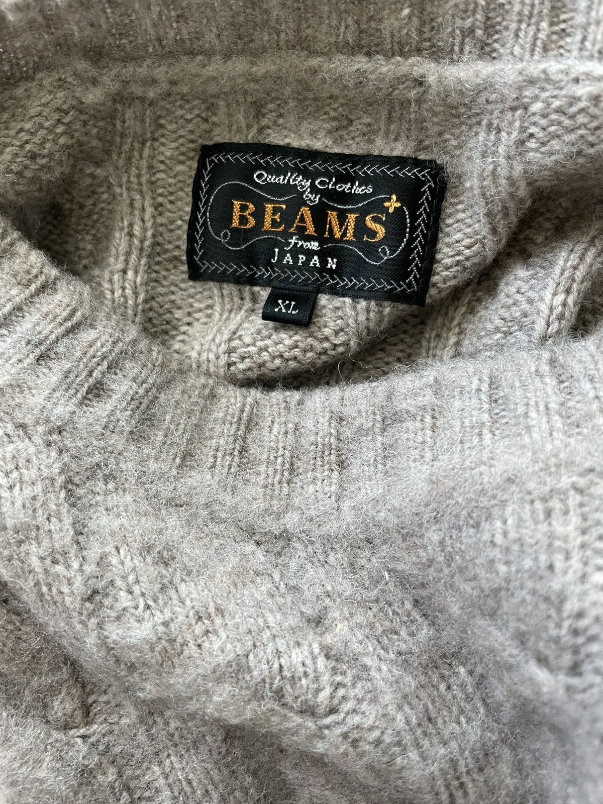 Beams Plus LAST DROP Beams+ Plus Wool CABLE CREW SWEATER Size US XL / EU 56 / 4 - 3 Thumbnail