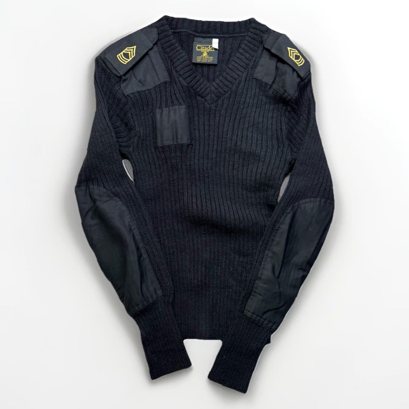 Greats VINTAGE Citadel Sweater Mens 36 Black Wool Pullover Knit Size US M / EU 48-50 / 2 - 2 Thumbnail