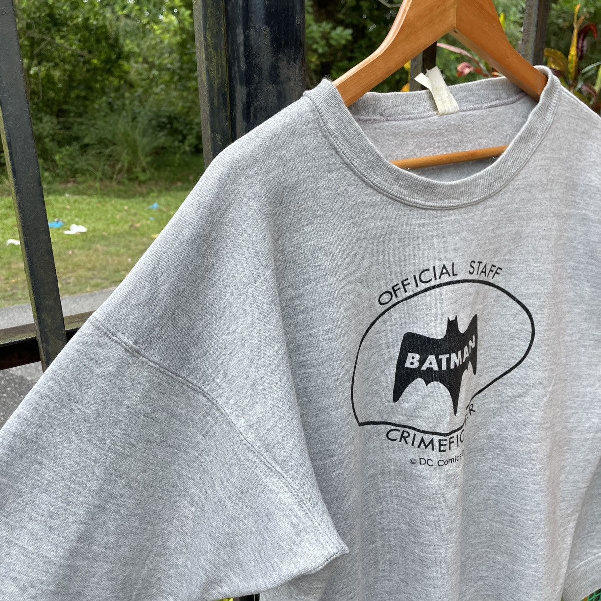 Vintage 🔥Vintage 1982 Batman Dc Comics Crime Fight Promo Sweatshirts Size US L / EU 52-54 / 3 - 7 Thumbnail